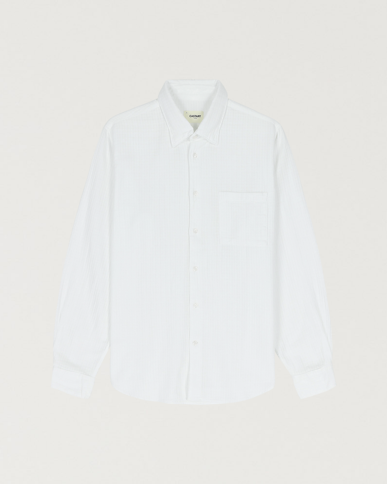 Konga Textured Cotton Shirt White