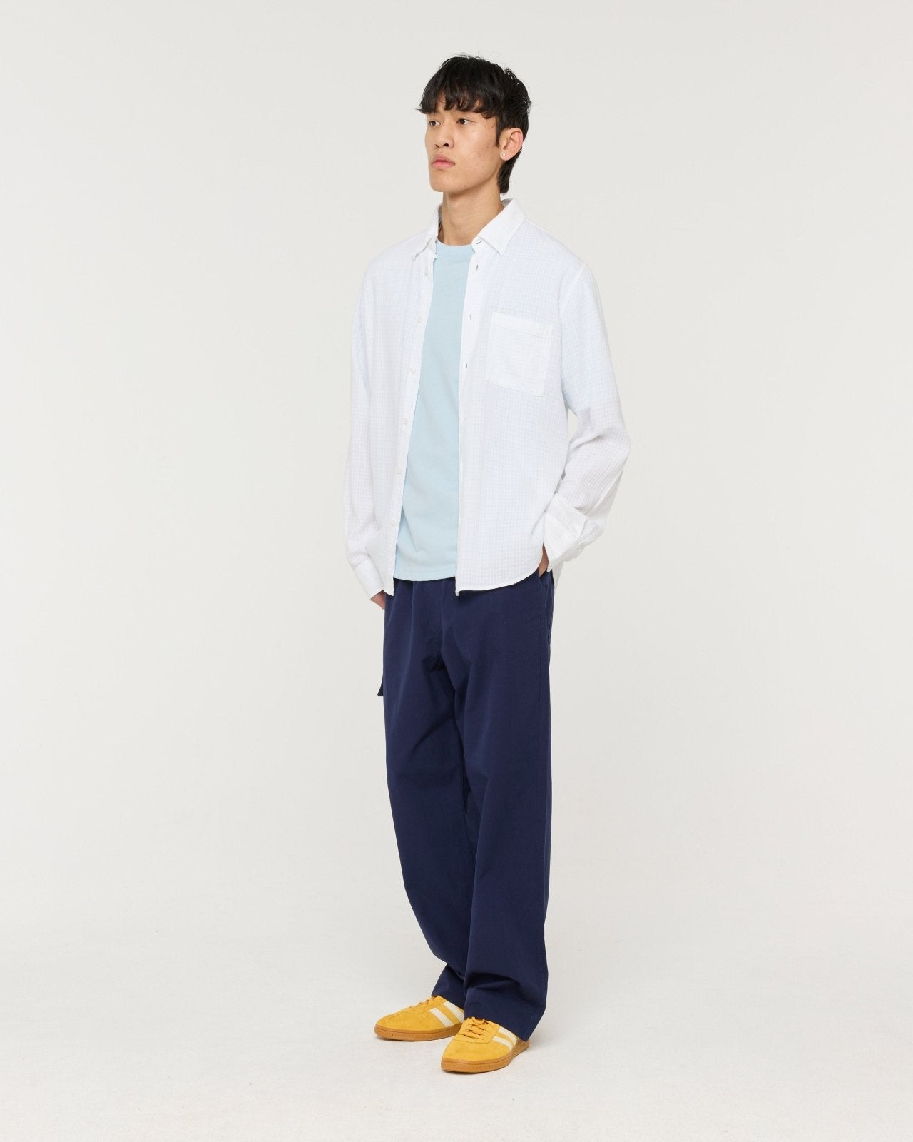 Konga Textured Cotton Shirt White