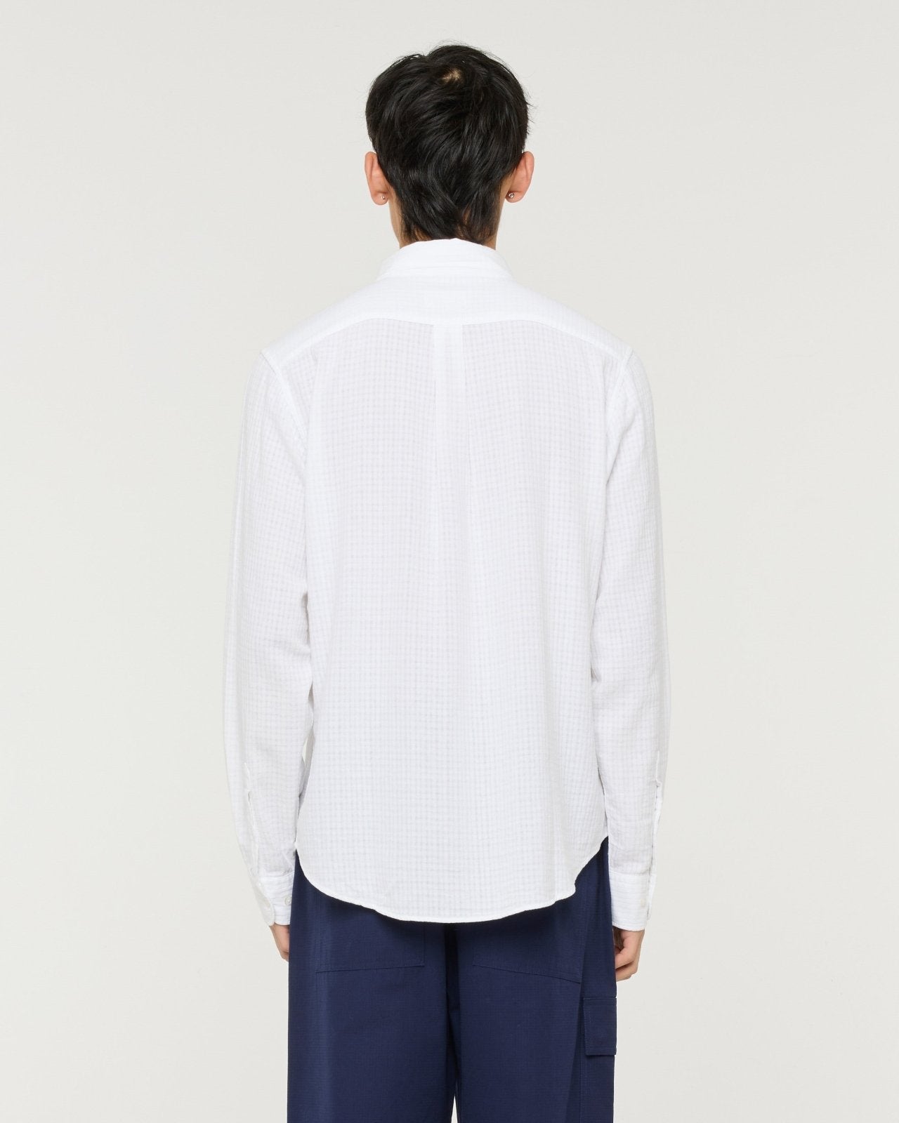 Konga Textured Cotton Shirt White