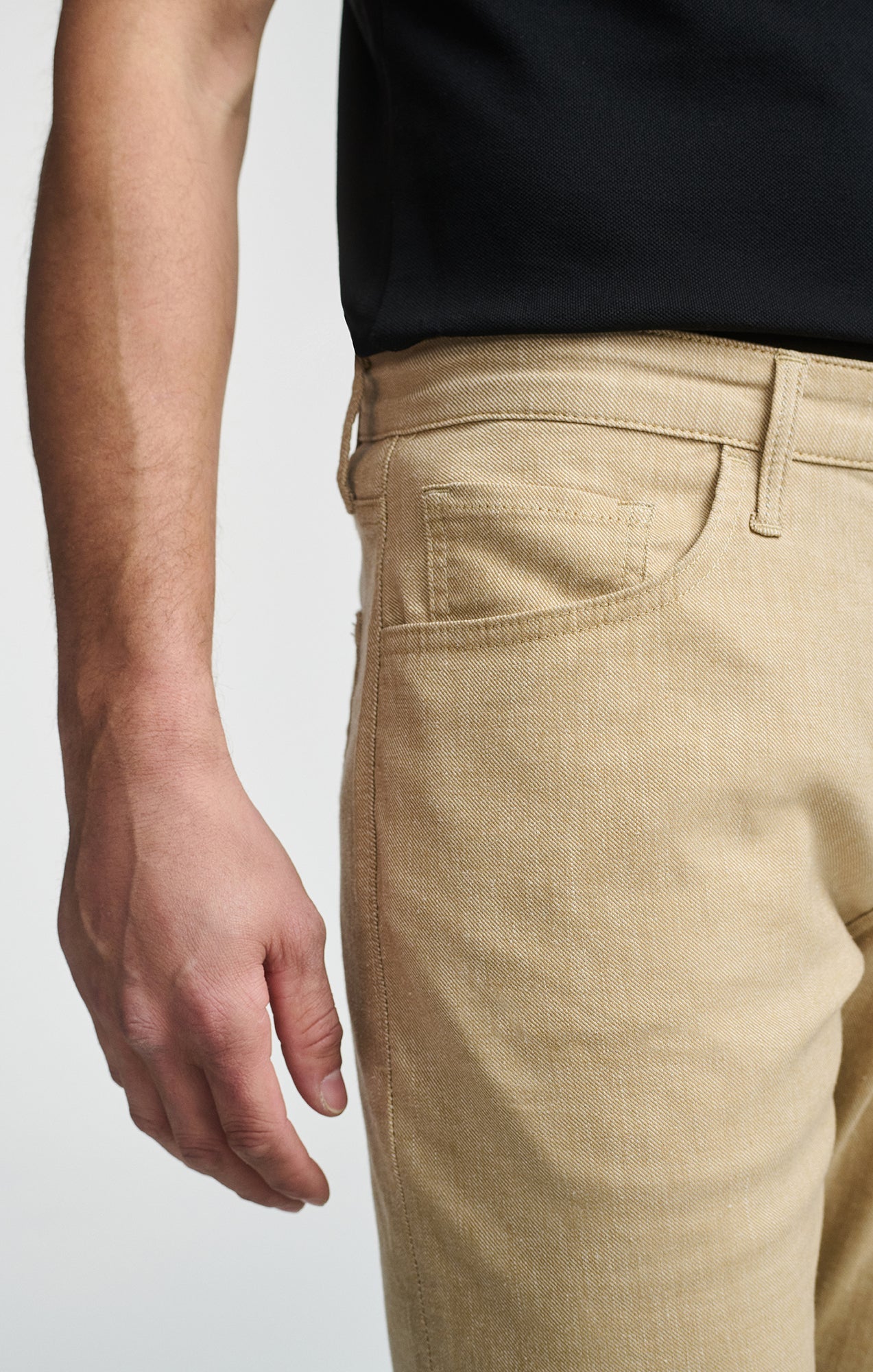 Marcus Linen Slim Straight Pant Beige