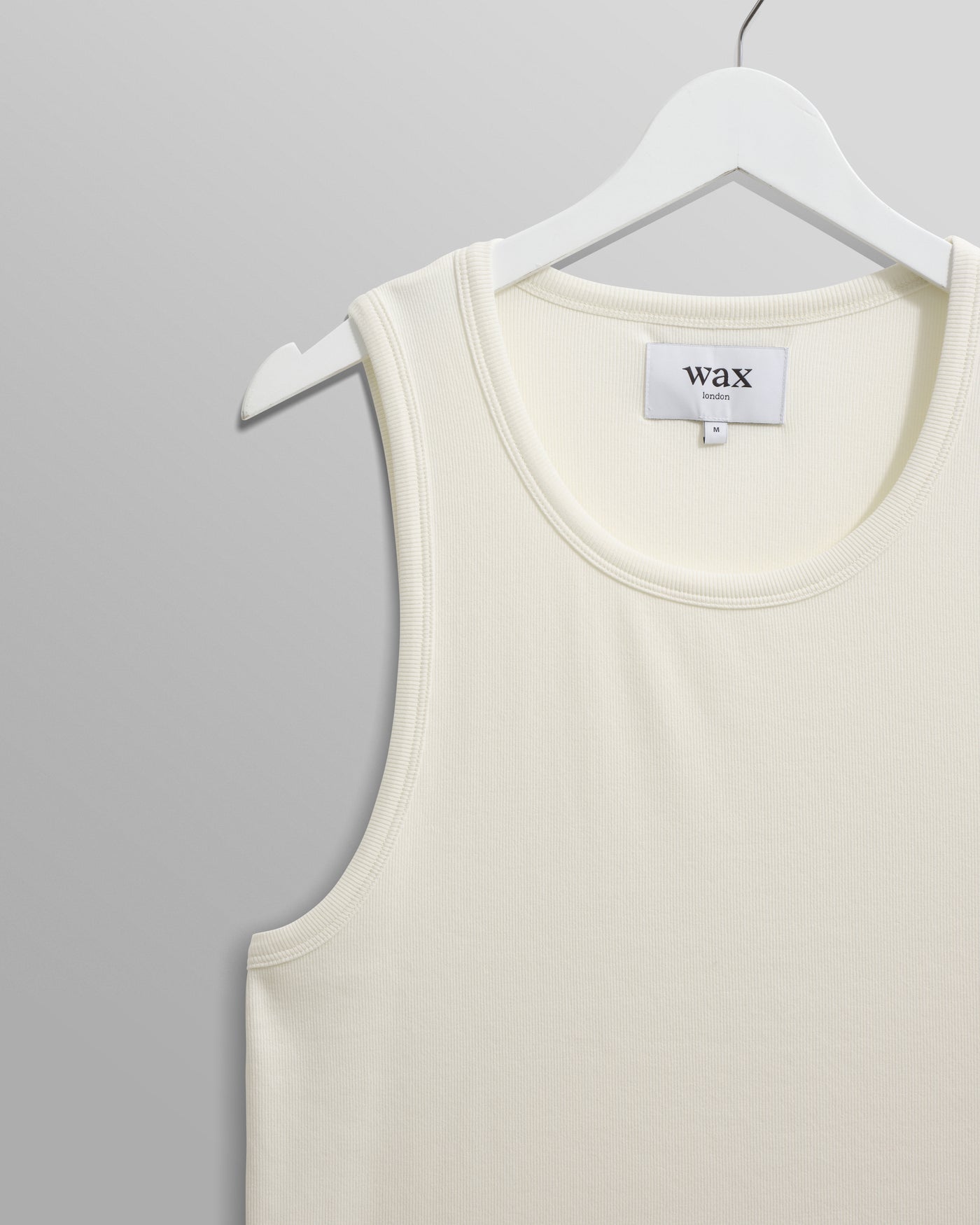 Montague Rib Knit Tank Ecru