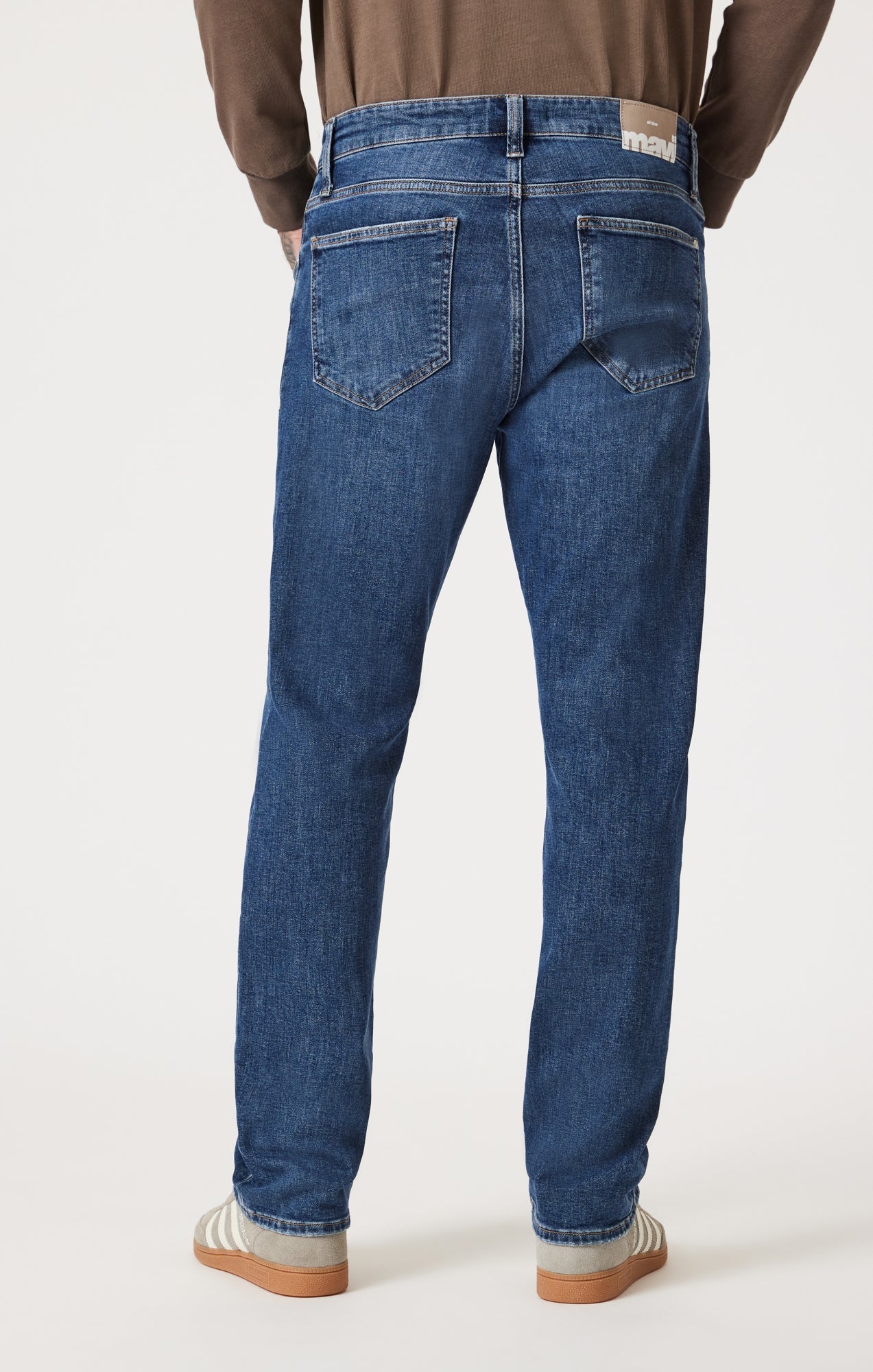 Zach Straight Leg Jeans Dark Brushed Classic Blue