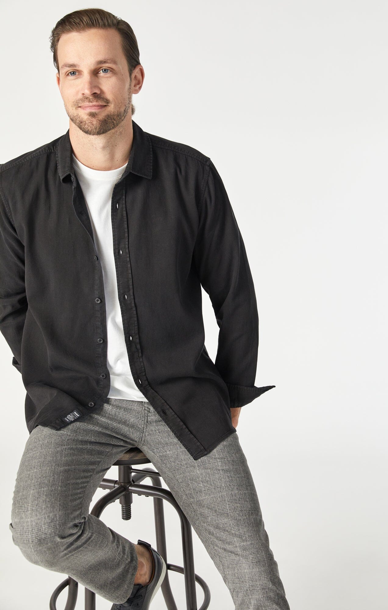 Jake Plaid Chino Light Grey
