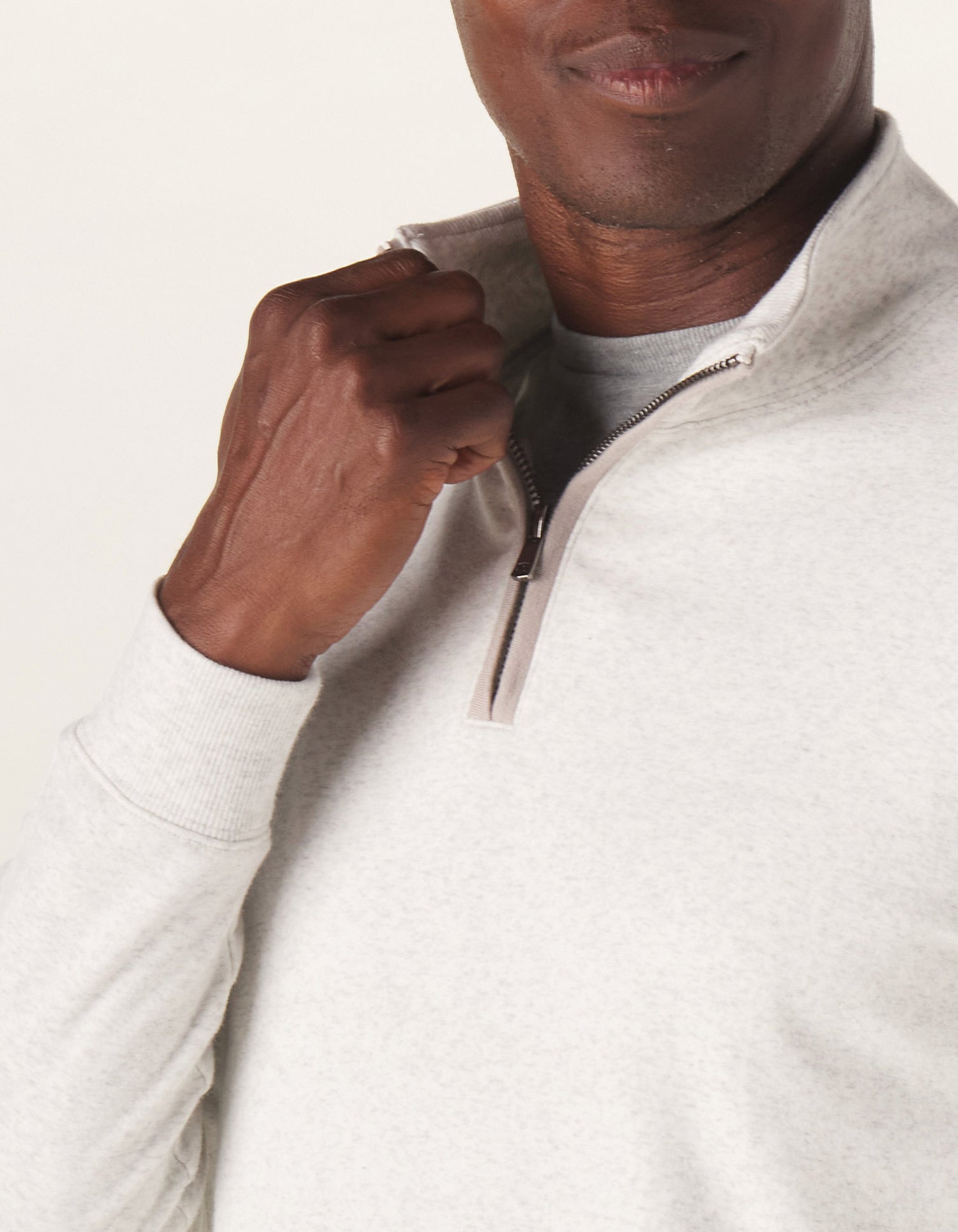 Puremeso Weekend Quarter Zip Stone