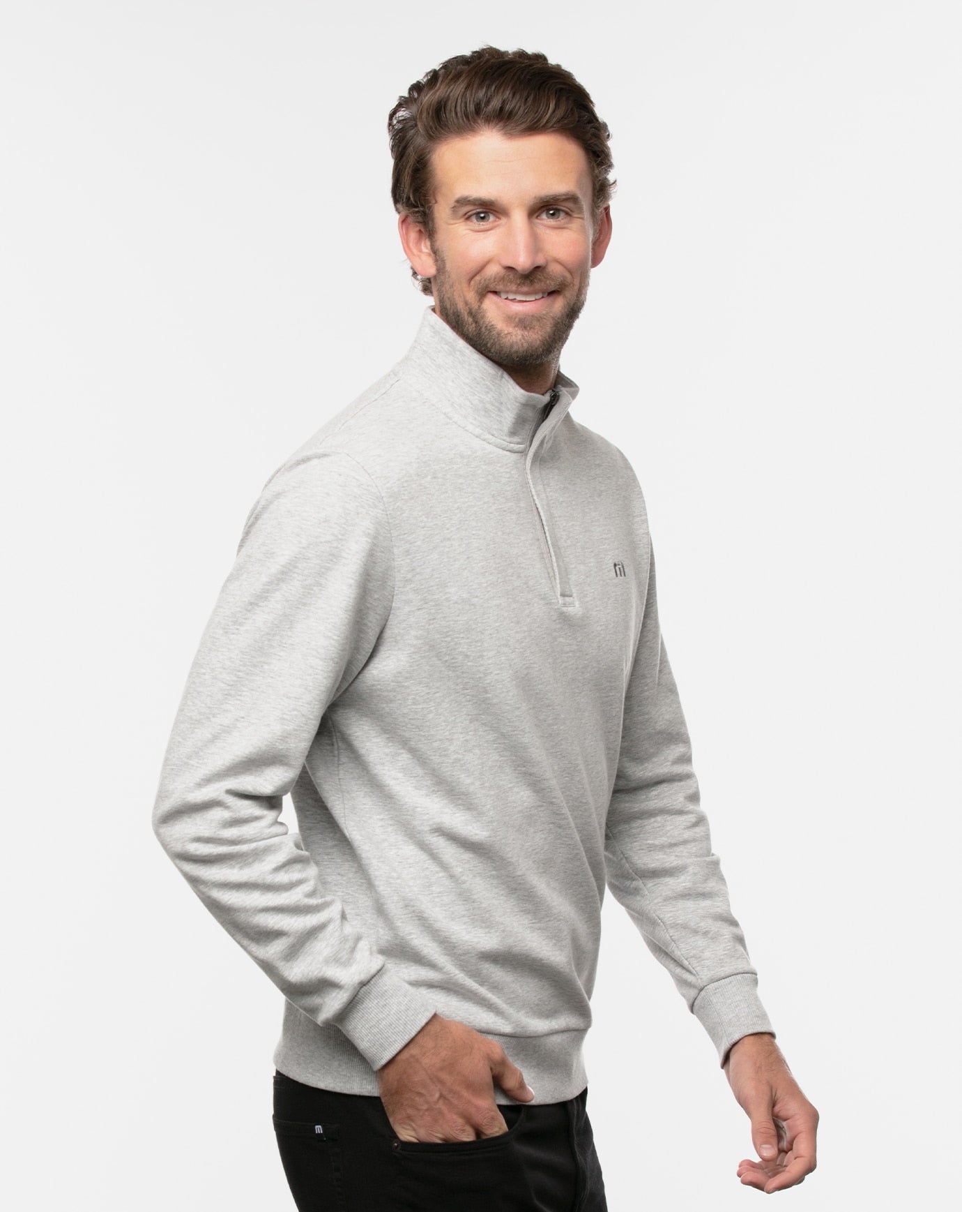 Cloud Quarter Zip 2.0 Heather Light Grey
