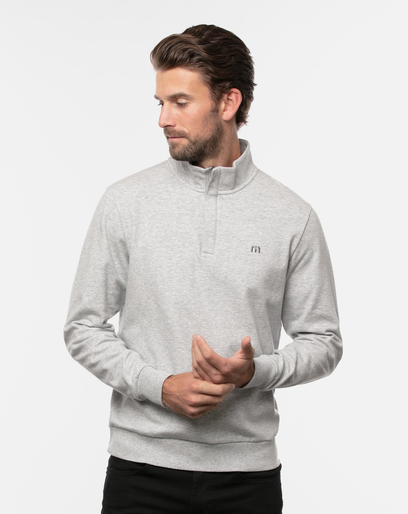 Cloud Quarter Zip 2.0 Heather Light Grey