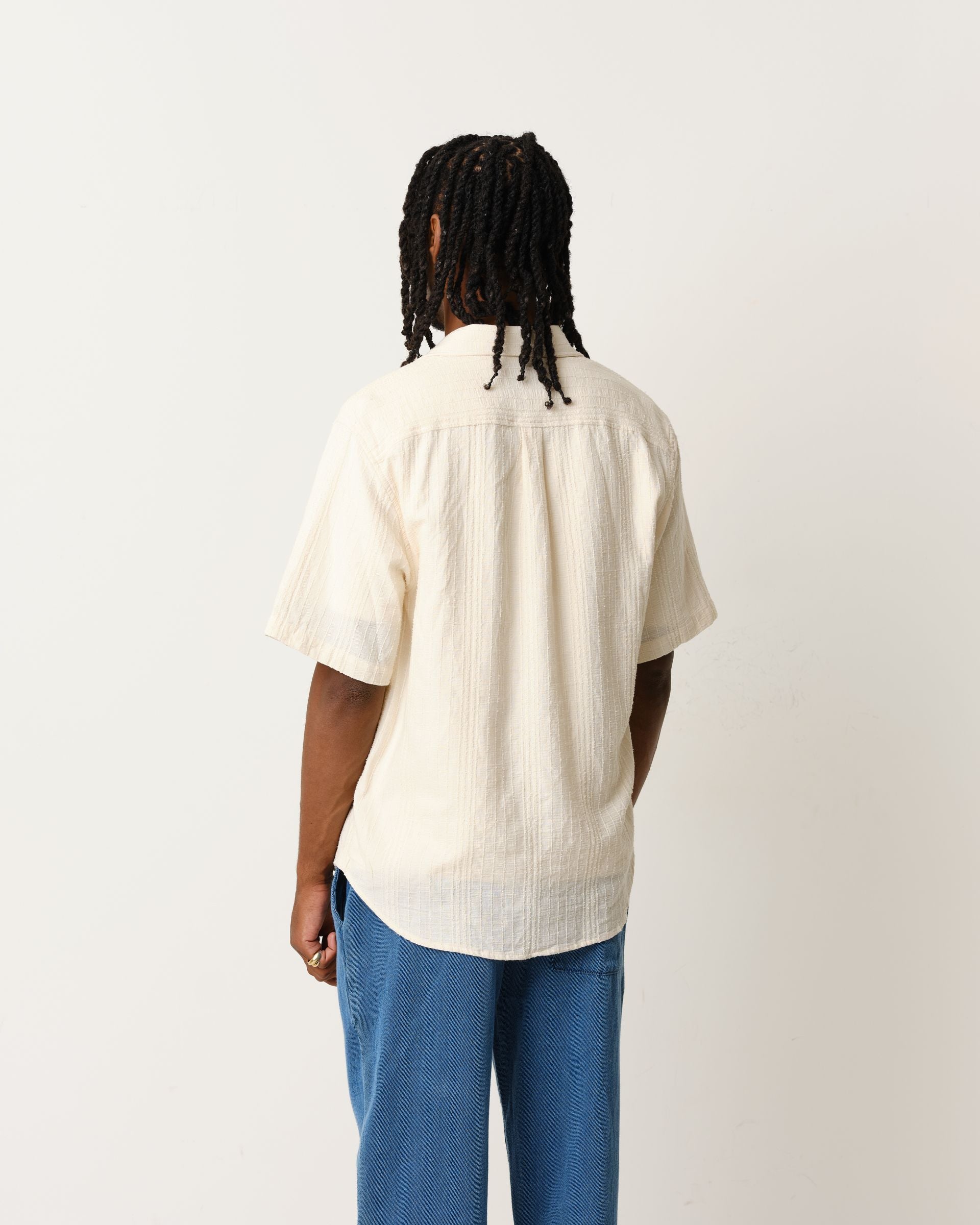 Drum Short Sleeve Shirt Ecru Dune