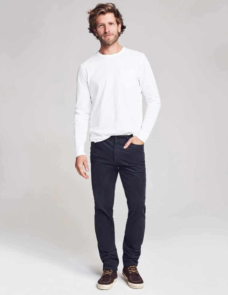 Stretch Corduroy 5 Pocket Faded Navy