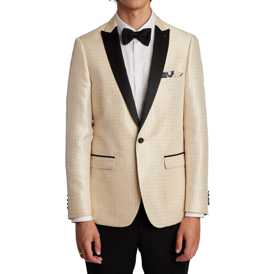 Grosvenor Slim Peak Tux Jacket Golden Dream