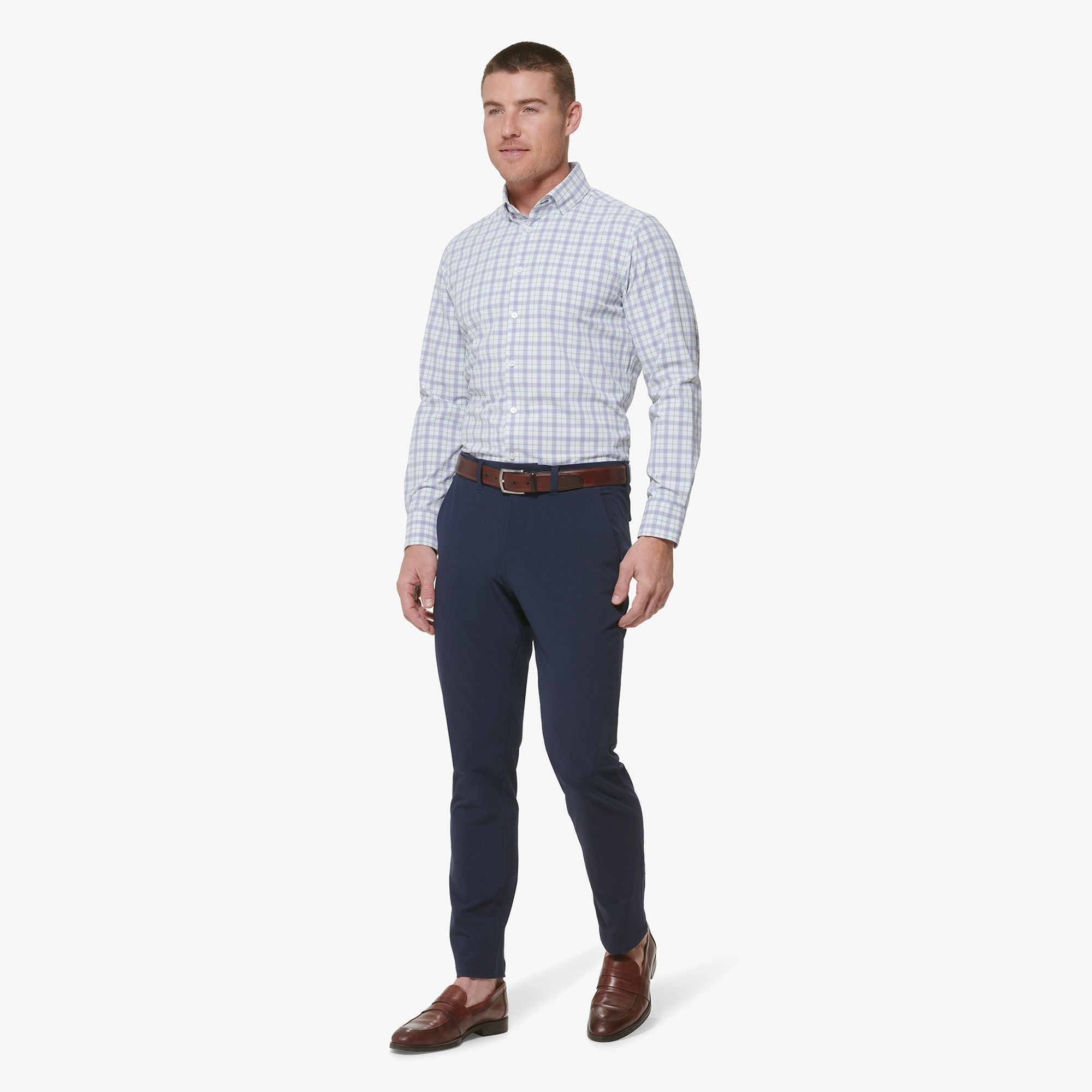 Leeward Long Sleeve Shirt Ashley Blue Multi Plaid