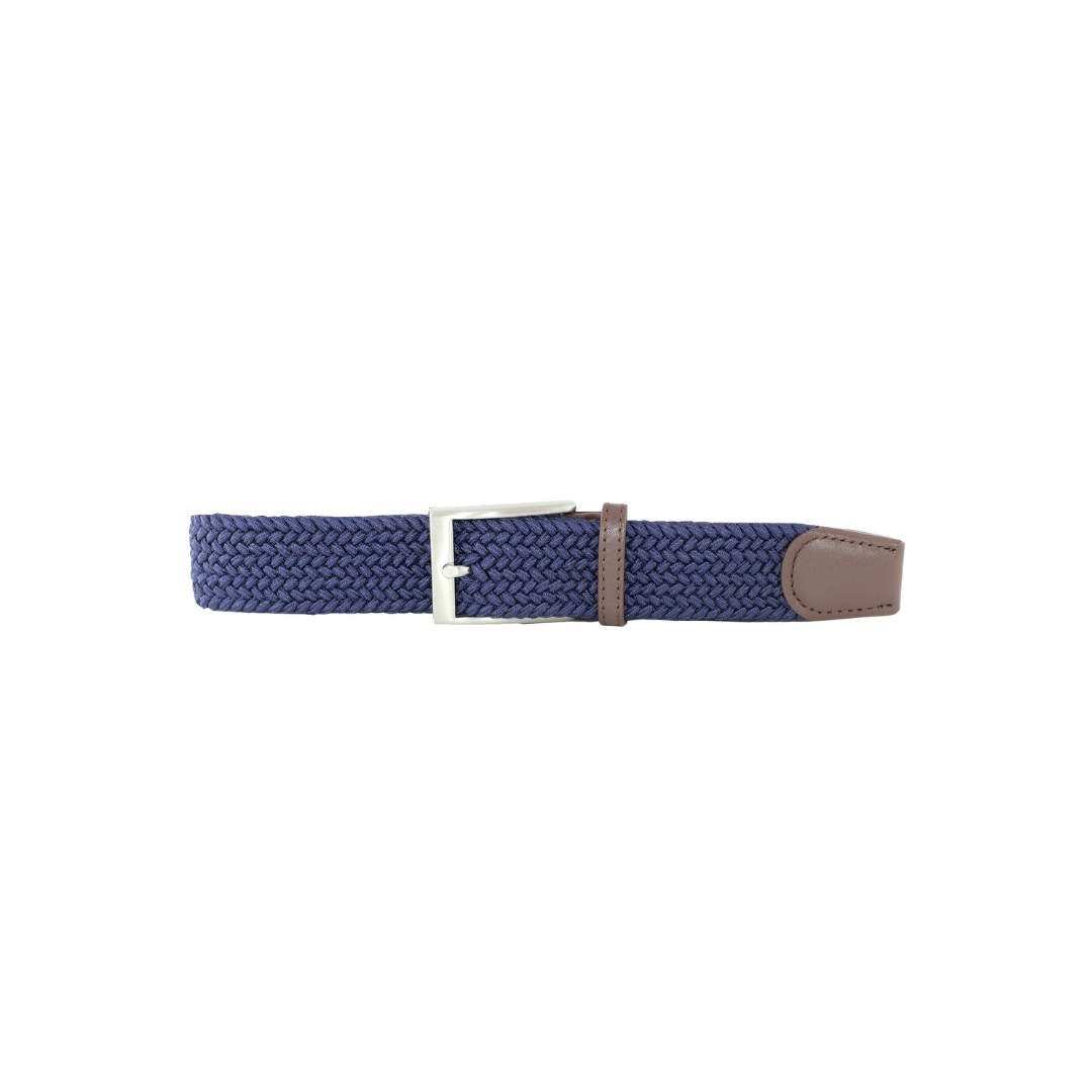 Striped Web Belt in Navy/White main image 1