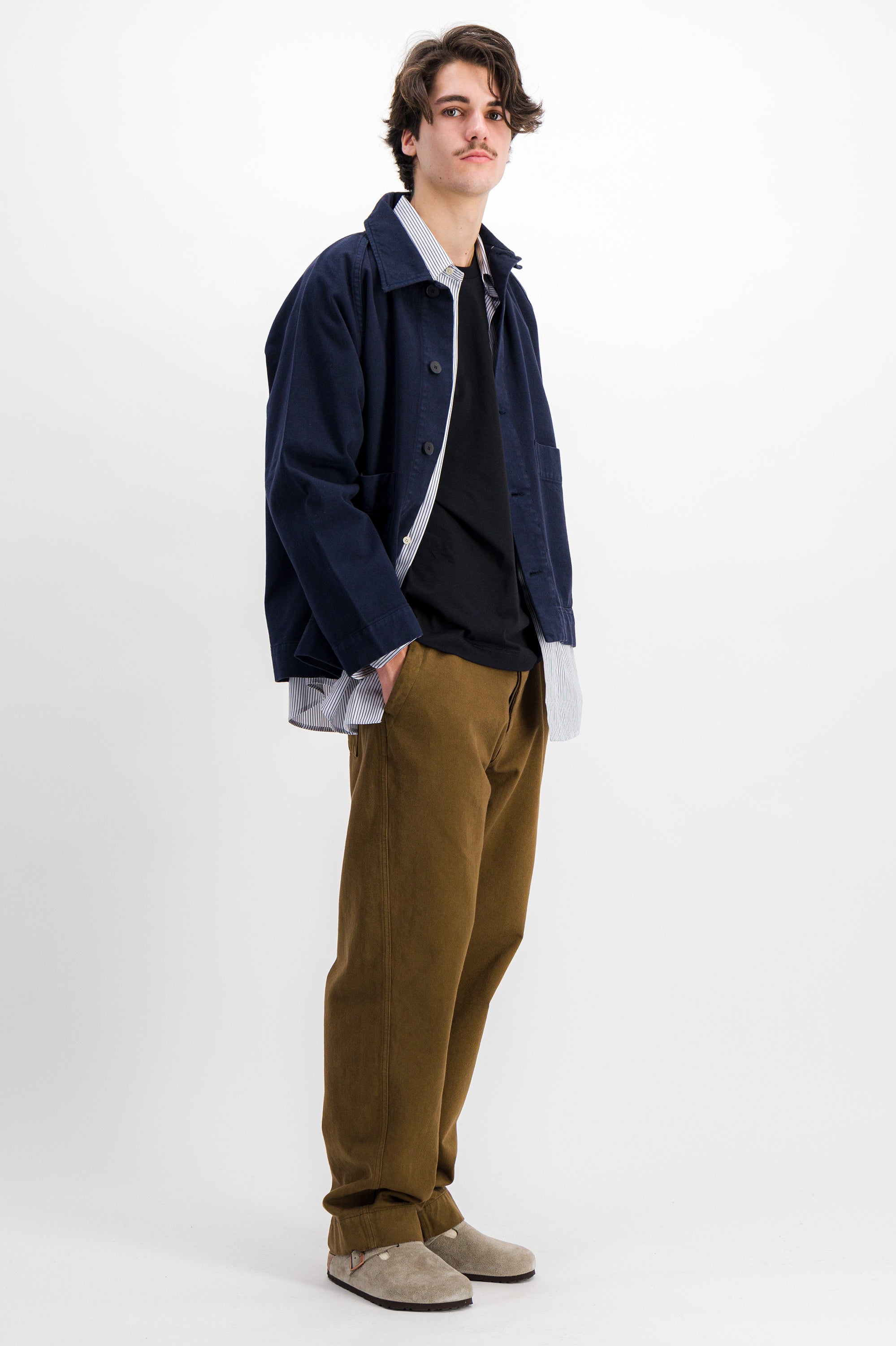 Dad Pants in Twill Brown