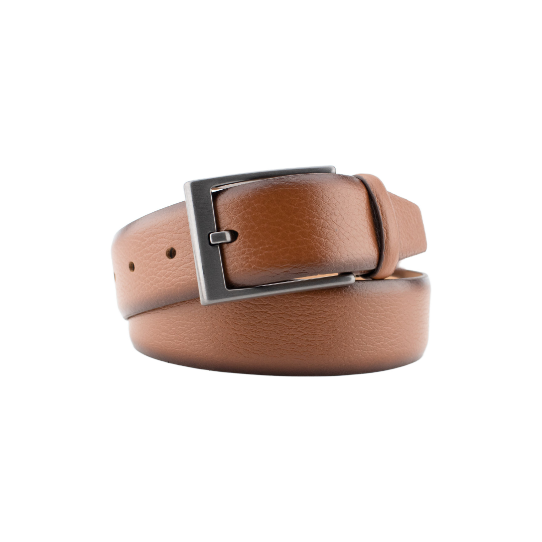 Full Grain Leather Dress Belt Caramel