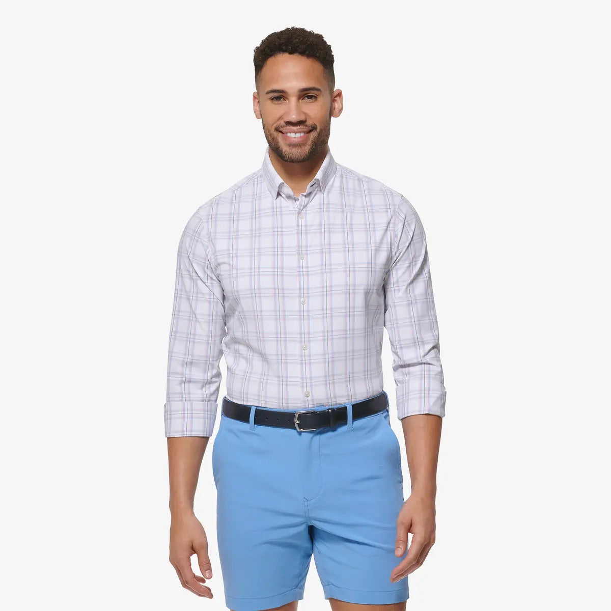 Leeward Long Sleeve Shirt - Bright White Multi Plaid Bright White Multi Plaid