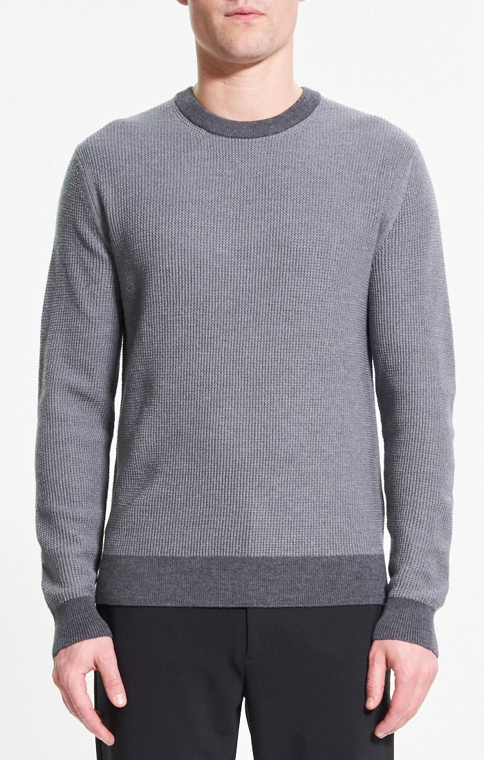 Maden Crewneck Merino Sweater Medium Grey Melange