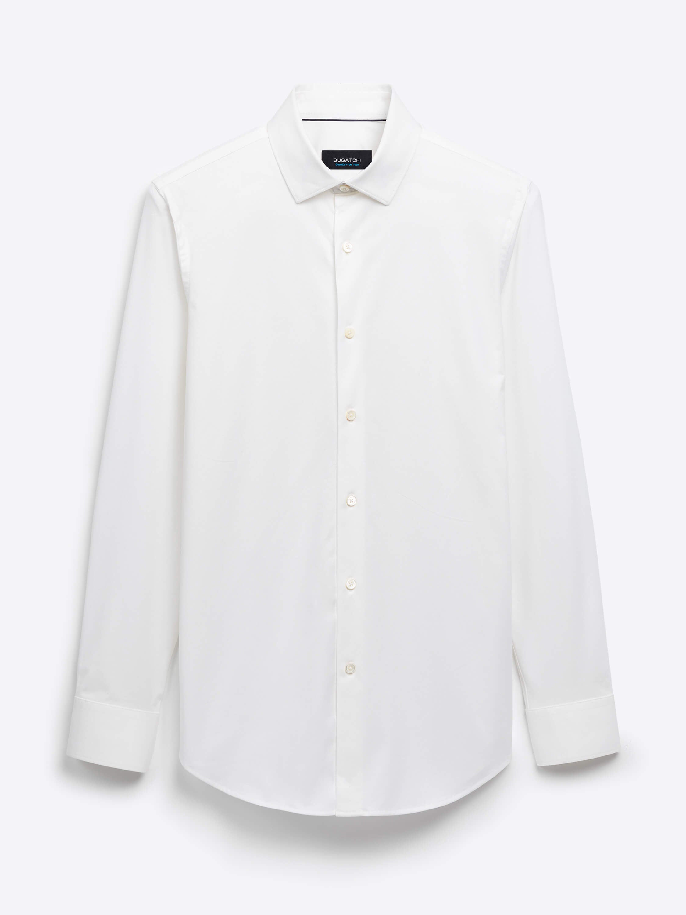 OOOHCotton James Long Sleeve Shirt - Solids White