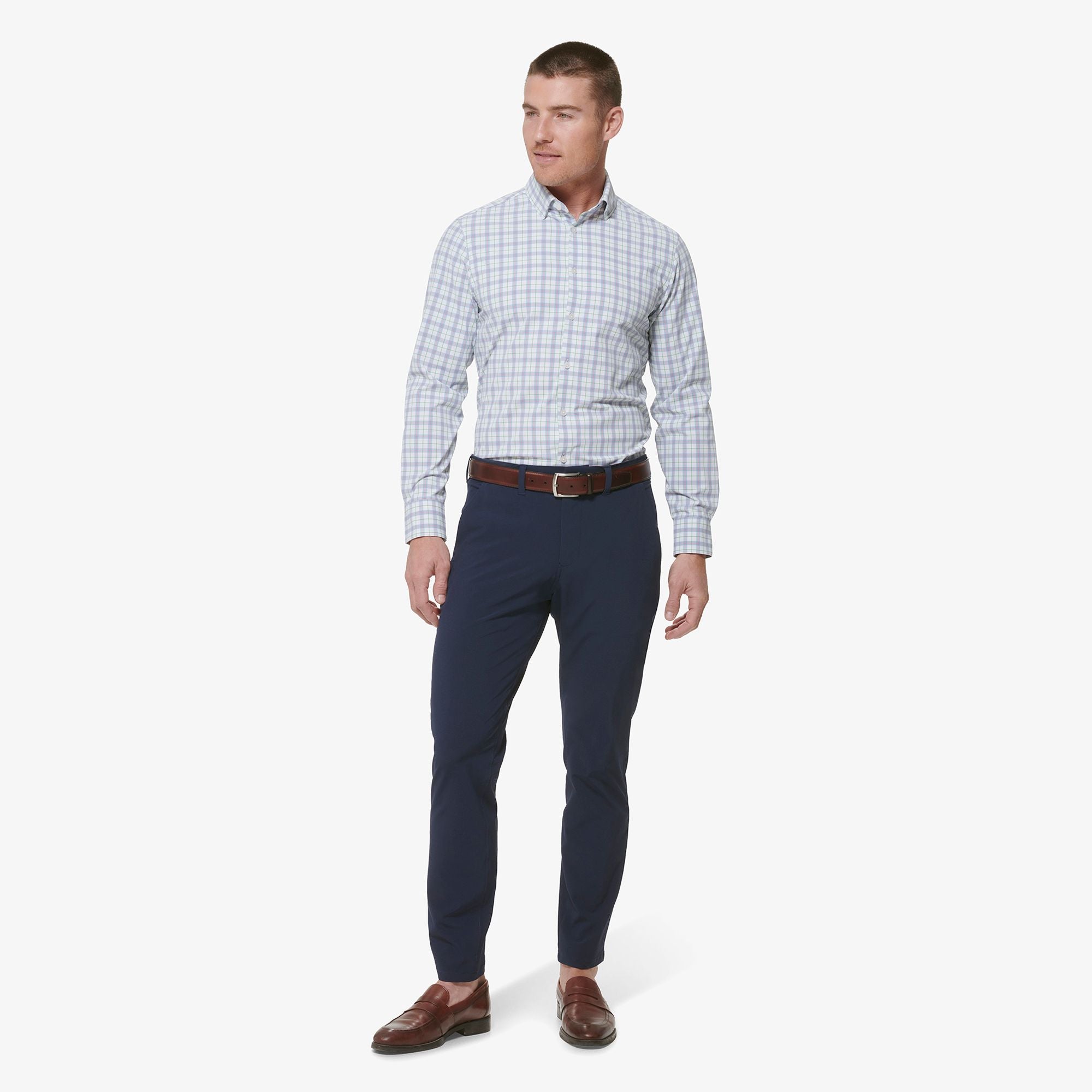 Leeward Long Sleeve Shirt Ashley Blue Multi Plaid