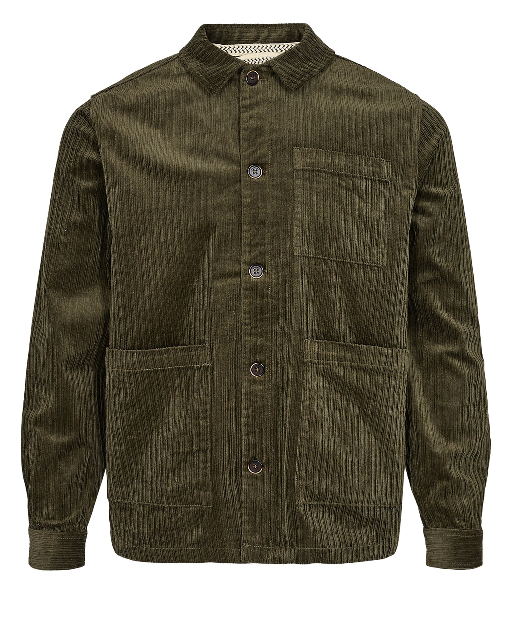 Oscar Corduroy Overshirt Forest Night