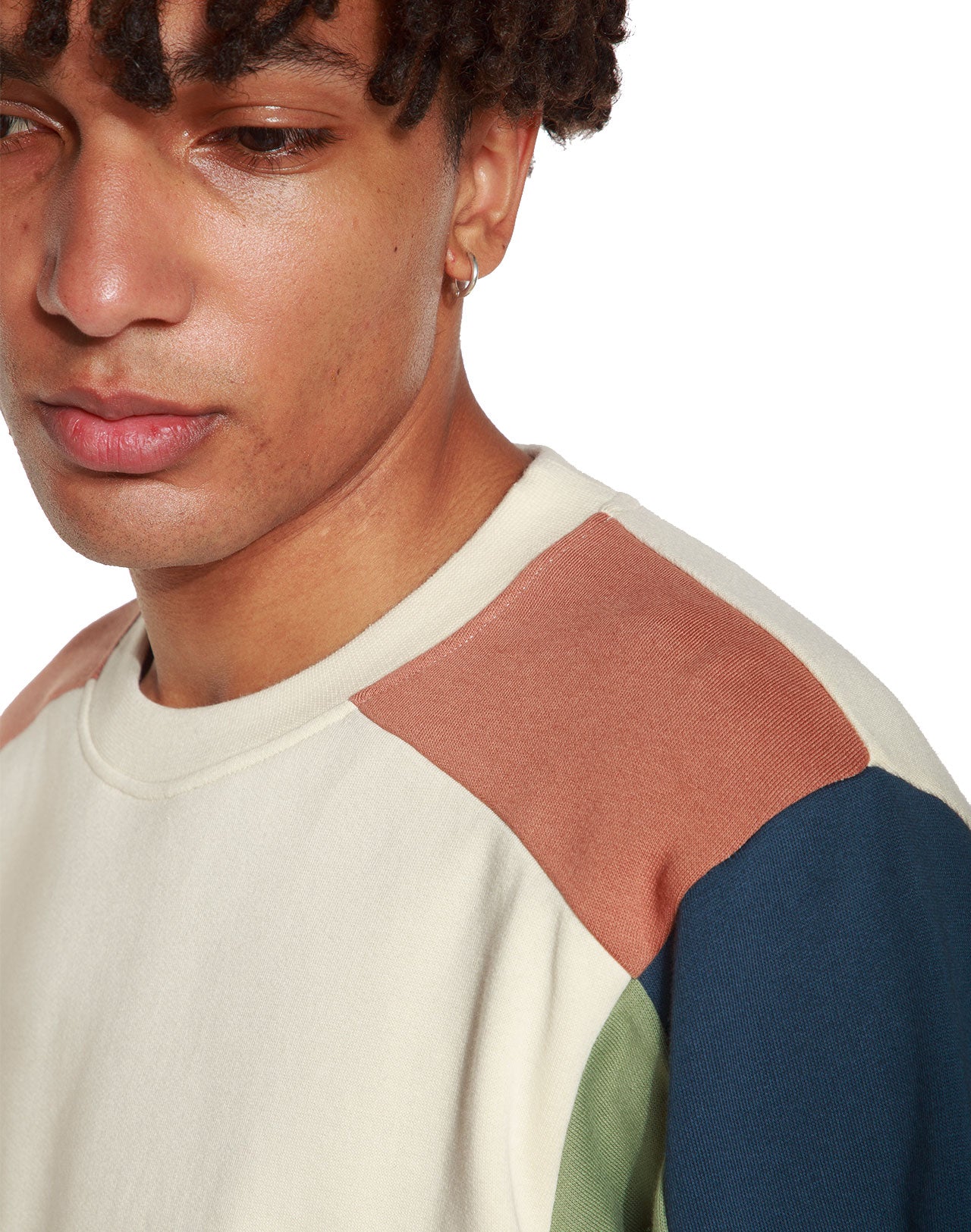Marty Multi-Color Crewneck Sweatshirt Ivory