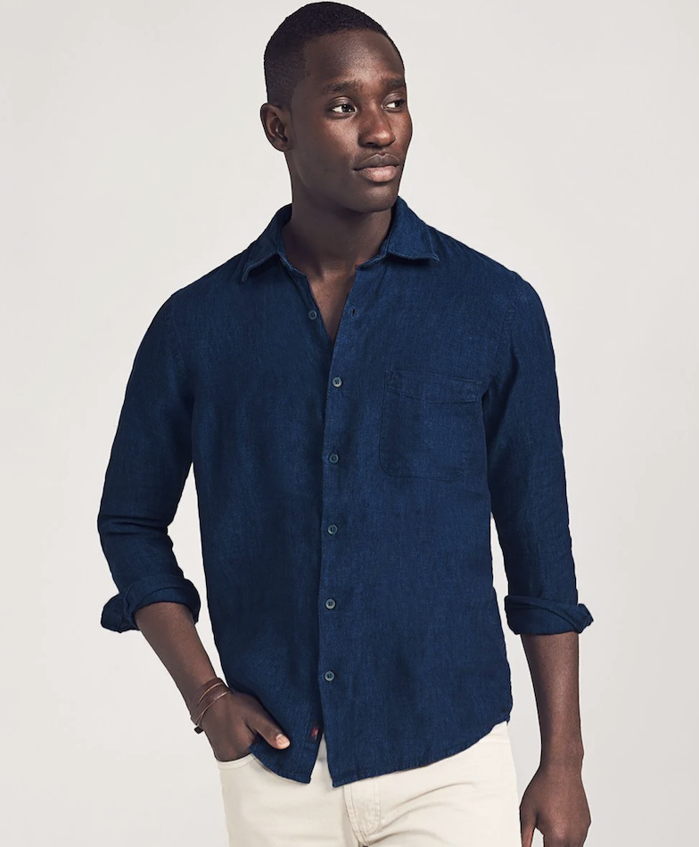 Linen Laguna Shirt Storm Navy