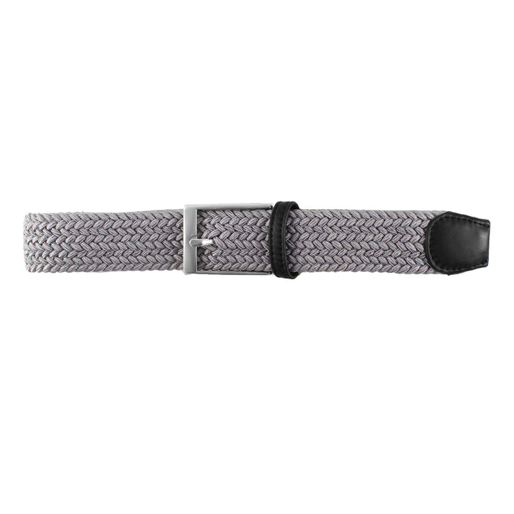 Braided Web Belt Grey/Black