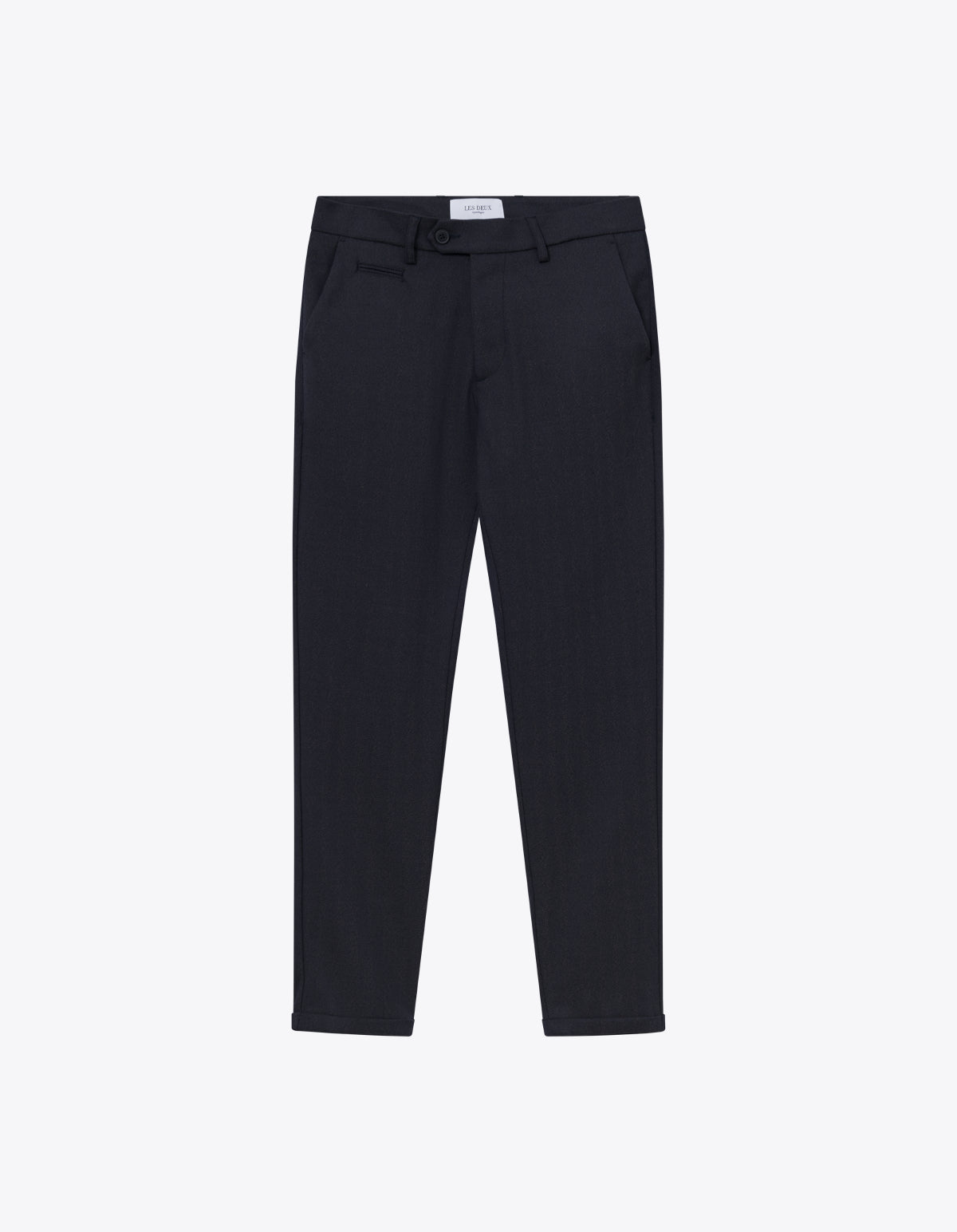 Como Herringbone Suit Pants - Dark Navy