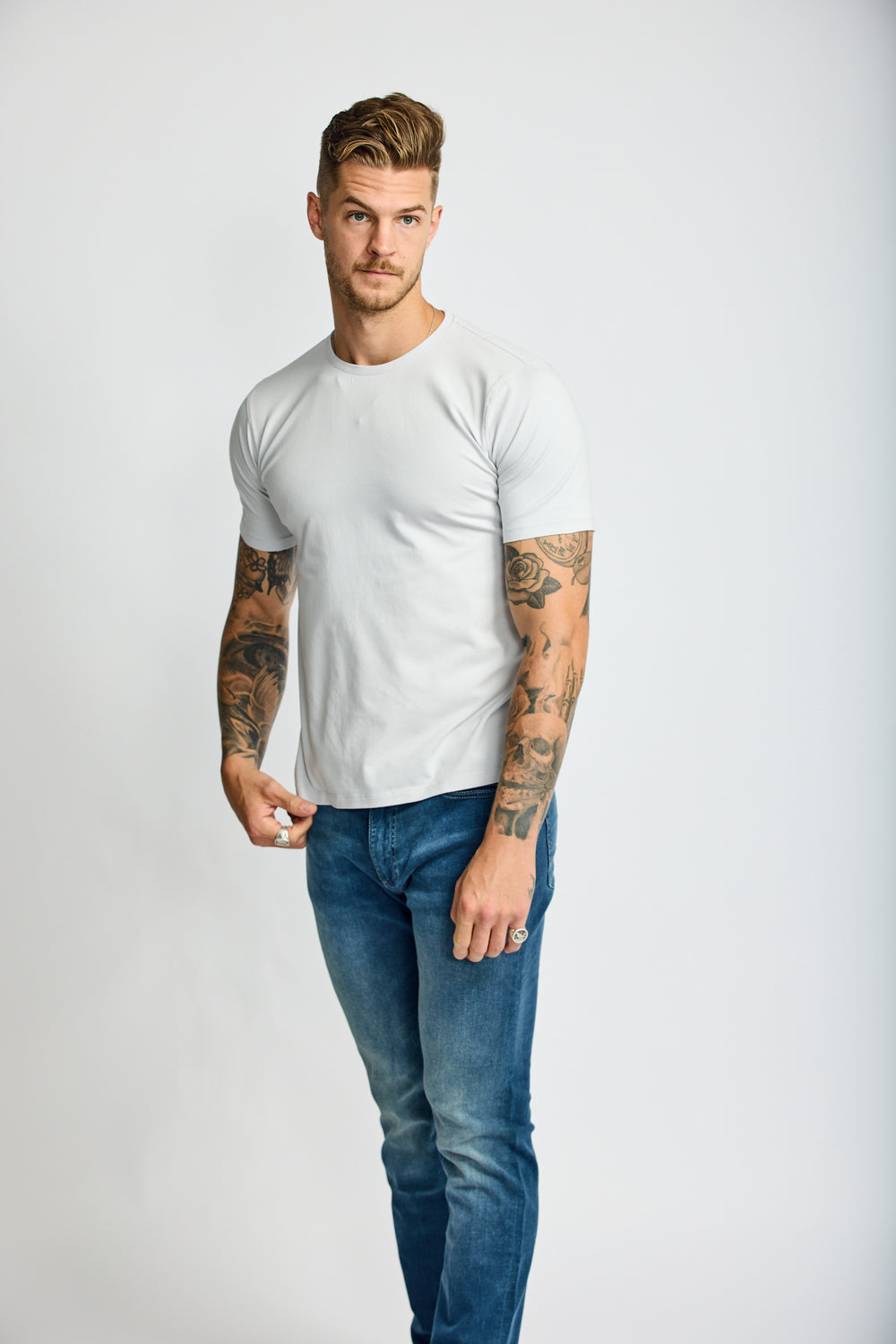 Crewneck Short Sleeve T-Shirt Cloud