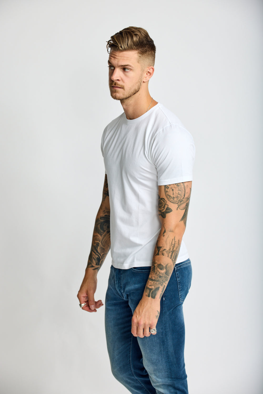 Crewneck Short Sleeve T-Shirt White