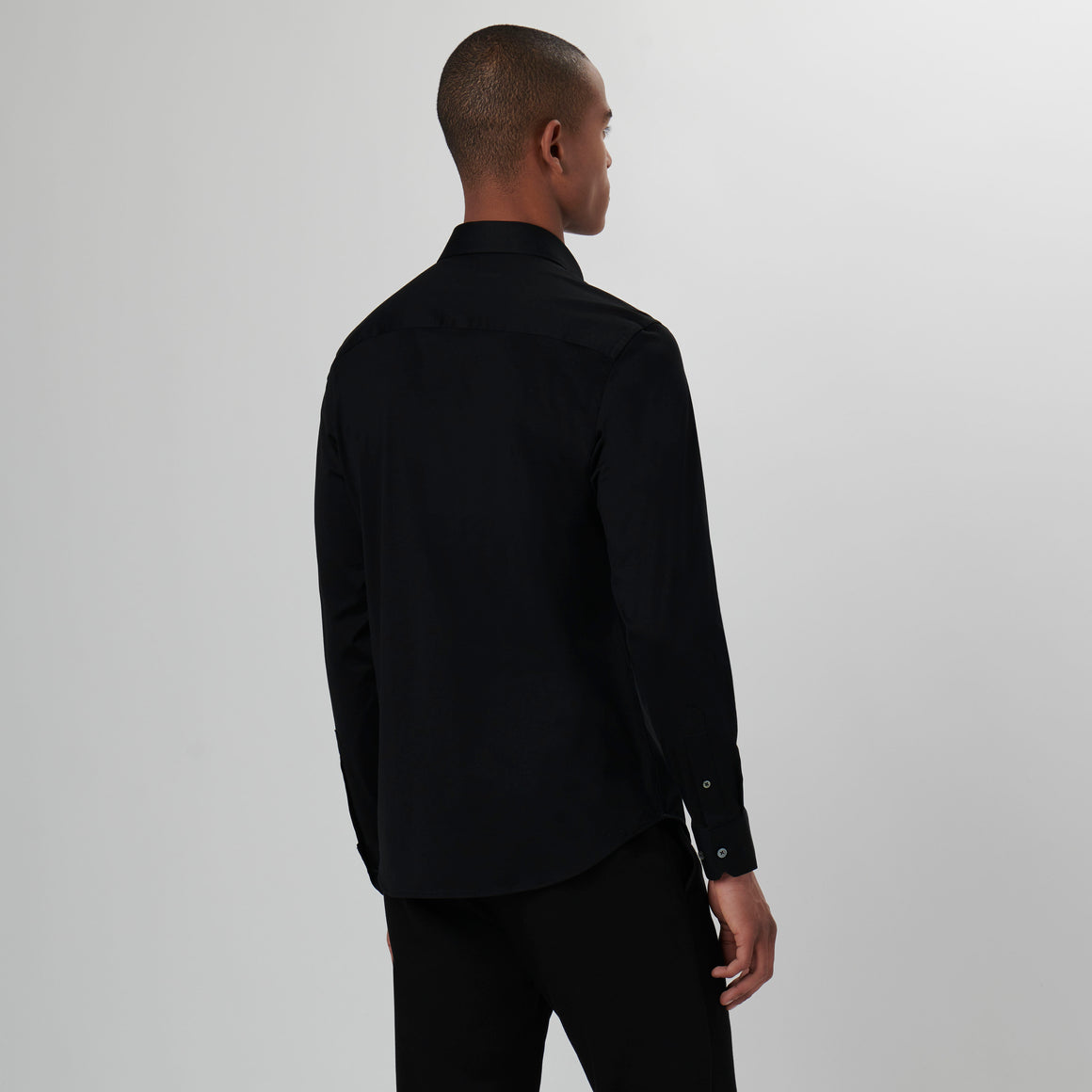OOOHCotton James Long Sleeve Shirt - Solids Black