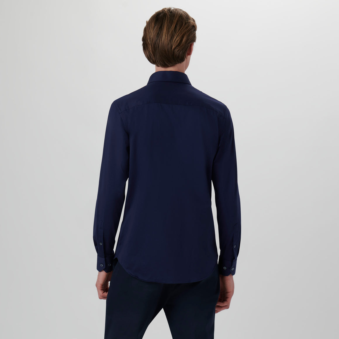 OOOHCotton James Long Sleeve Shirt Navy