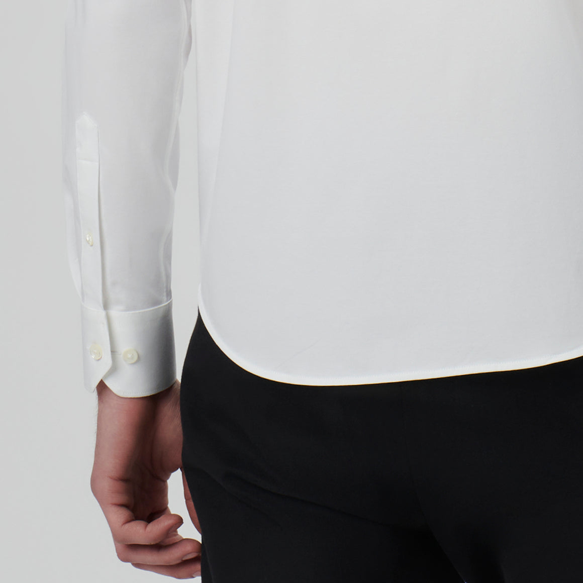OOOHCotton James Long Sleeve Shirt - Solids White