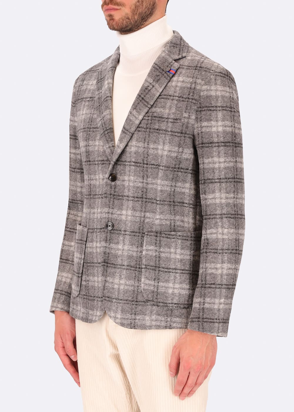 Varv Plaid Knit Blazer
