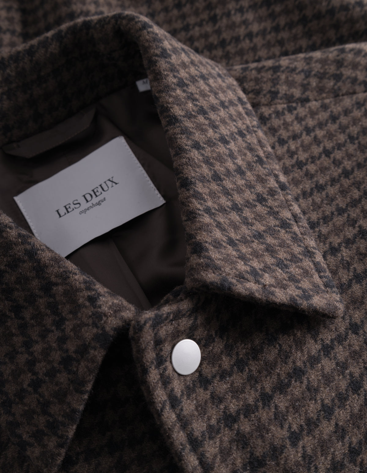 Les Deux Varsity Houndstooth Wool Jacket