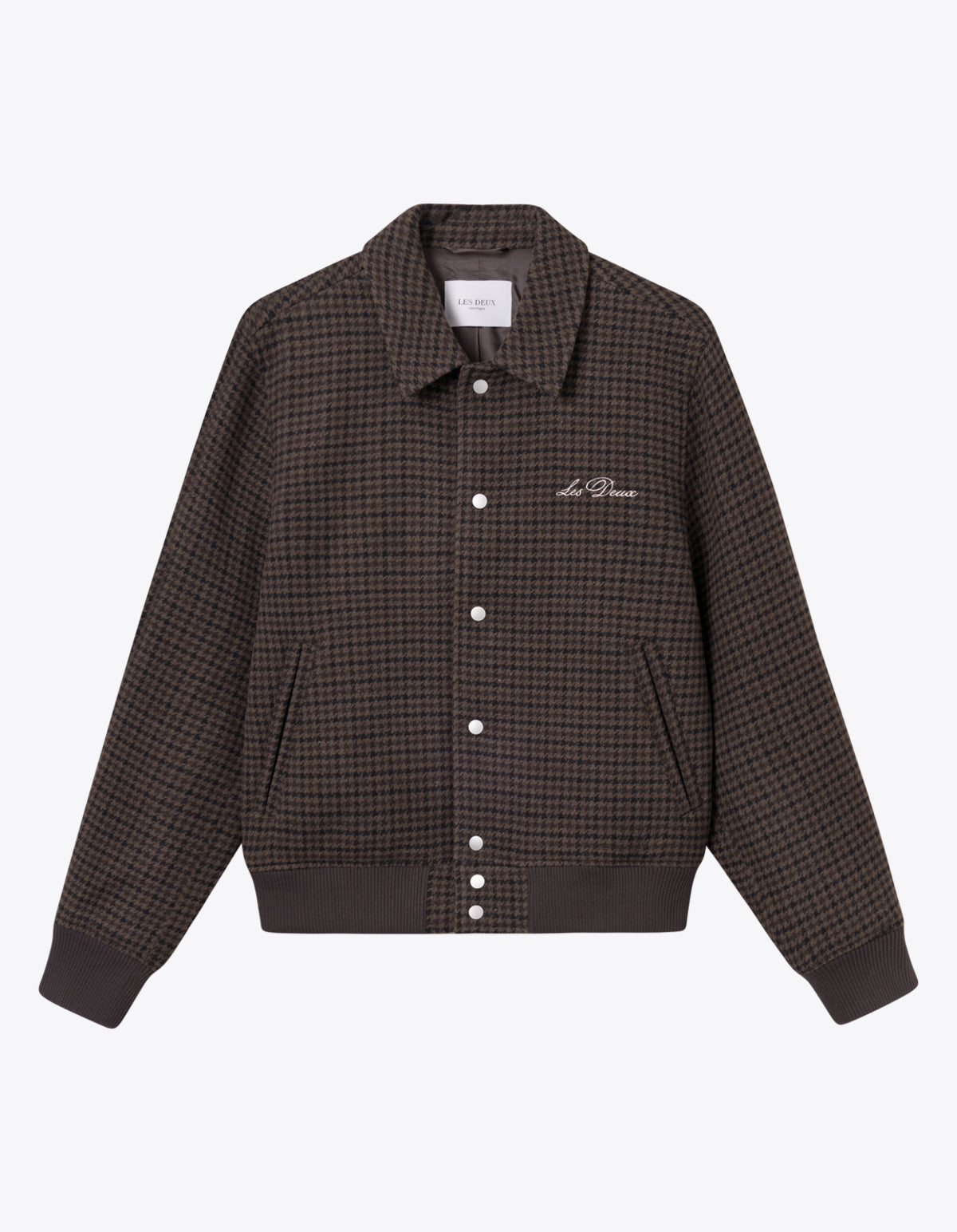 Les Deux Varsity Houndstooth Wool Jacket