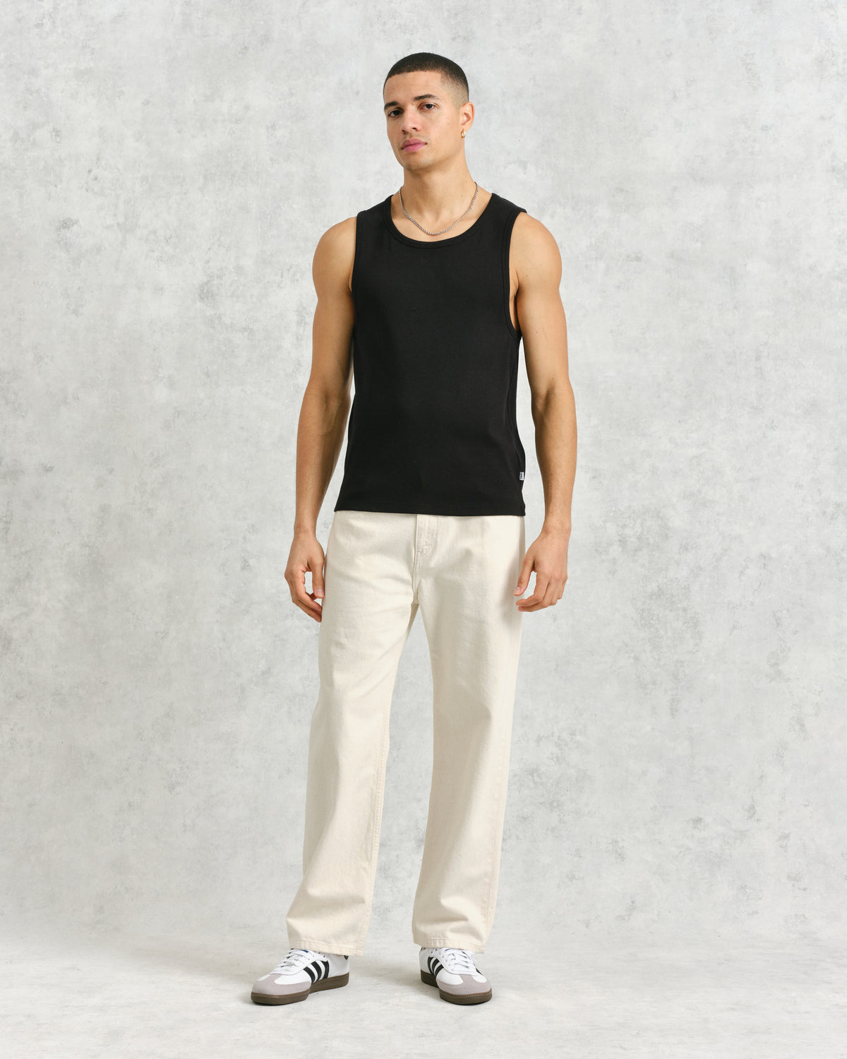 Montague Rib Knit Vest Black