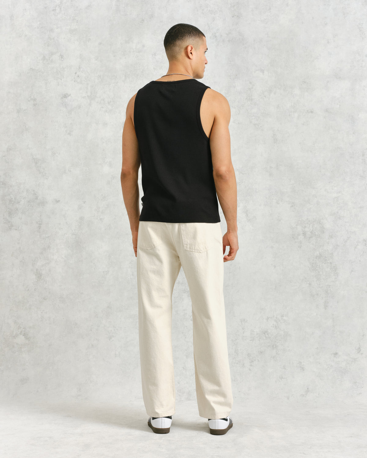 Montague Rib Knit Vest Black