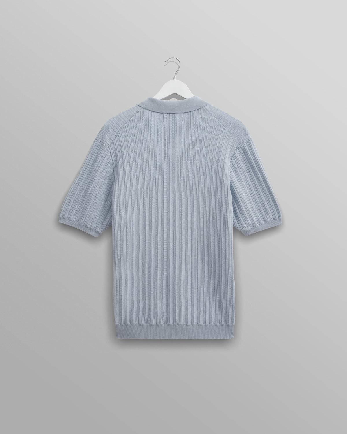 Naples Vertical Knit Polo Blue