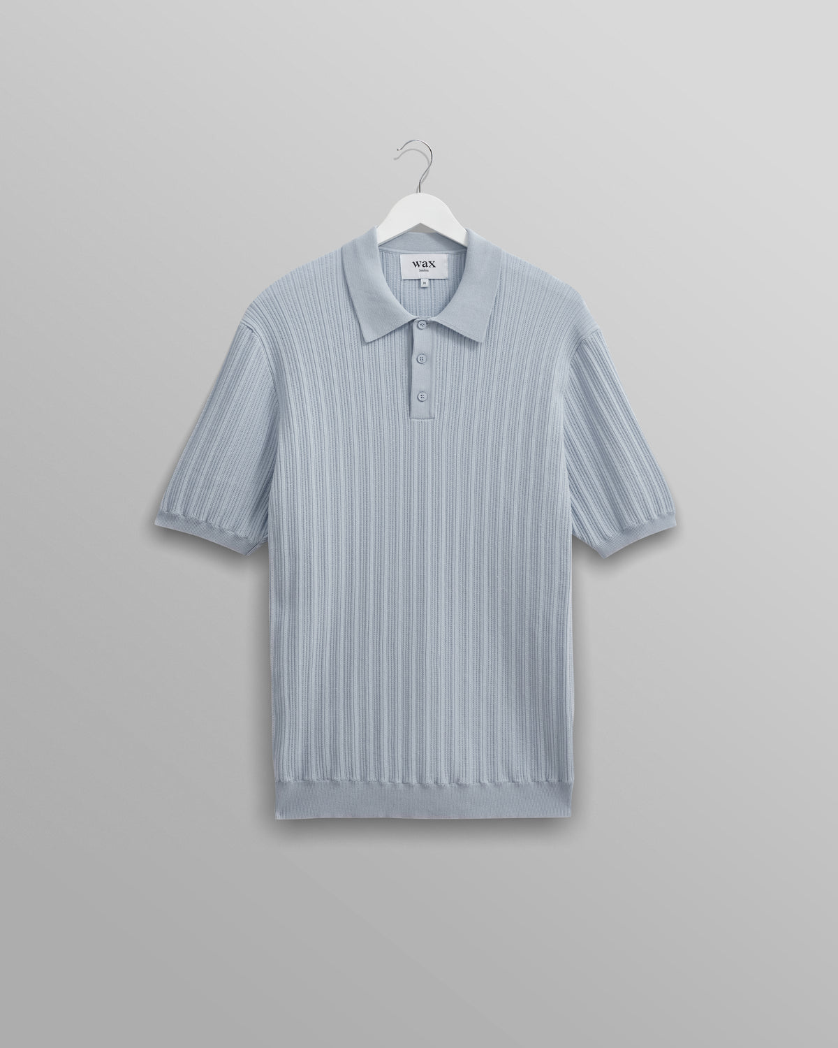 Naples Vertical Knit Polo Blue