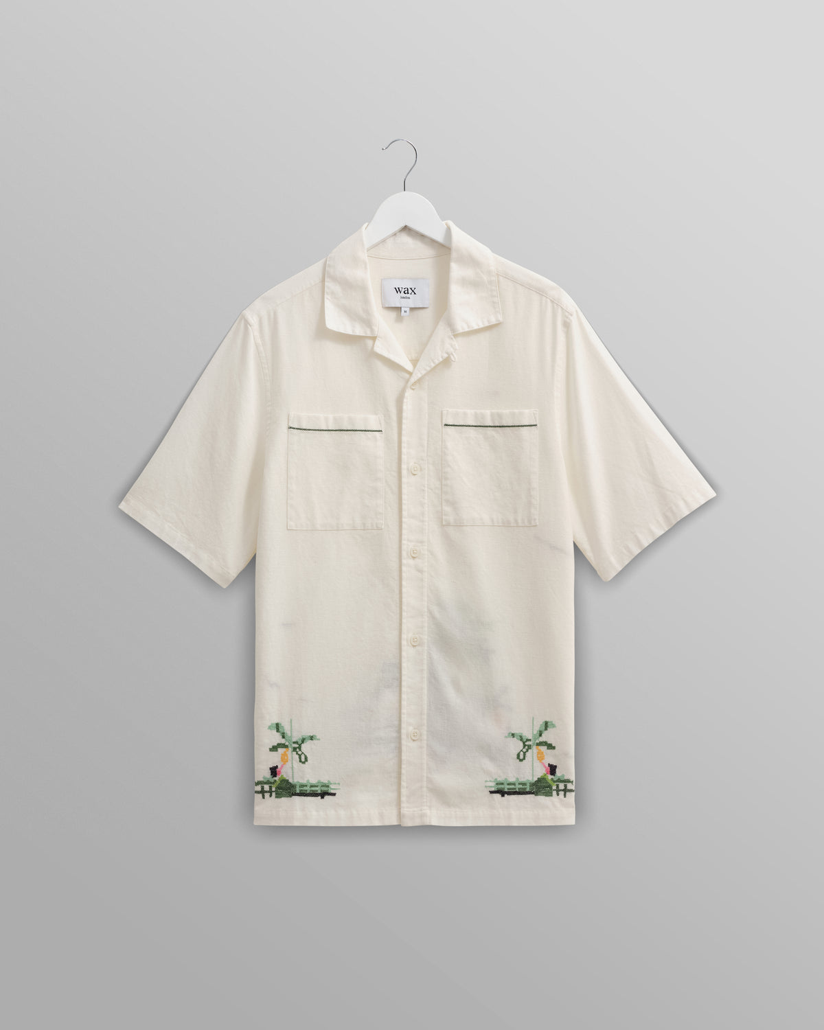 Newton Embroidered Shirt Ecru Paradise