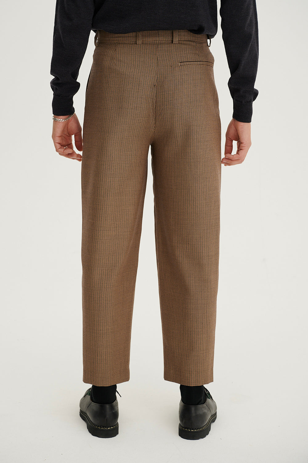 Cambridge Wool Pant Sepia Houndstooth