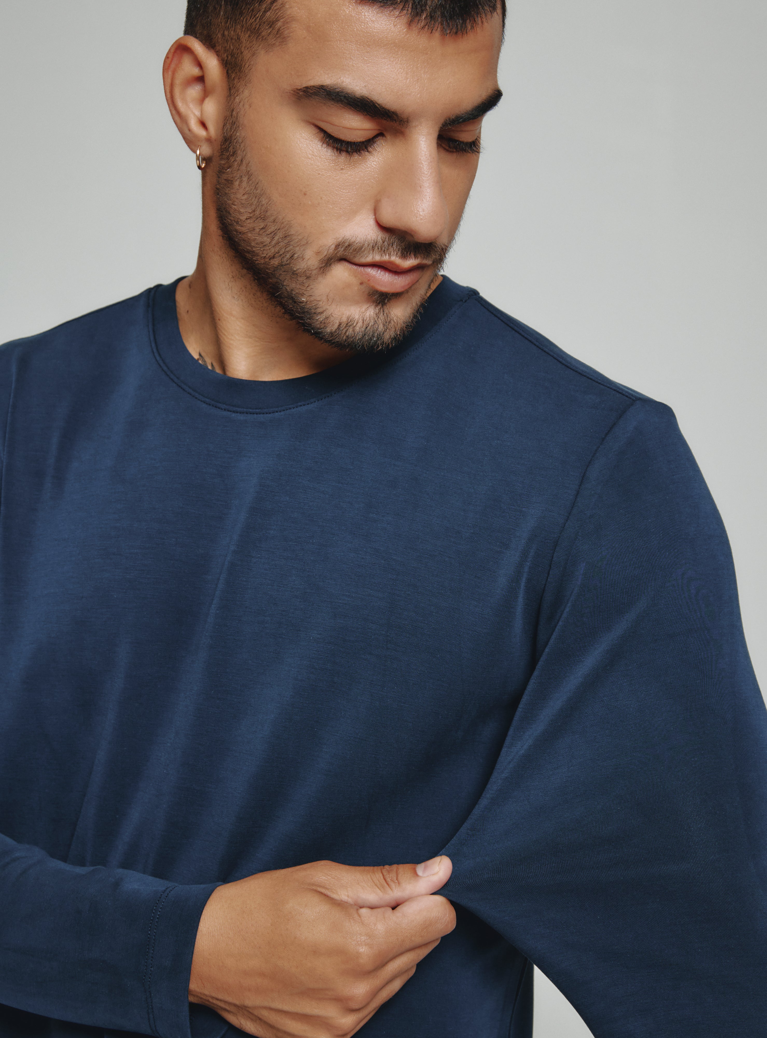 Rev Long Sleeve Modal Tee Navy