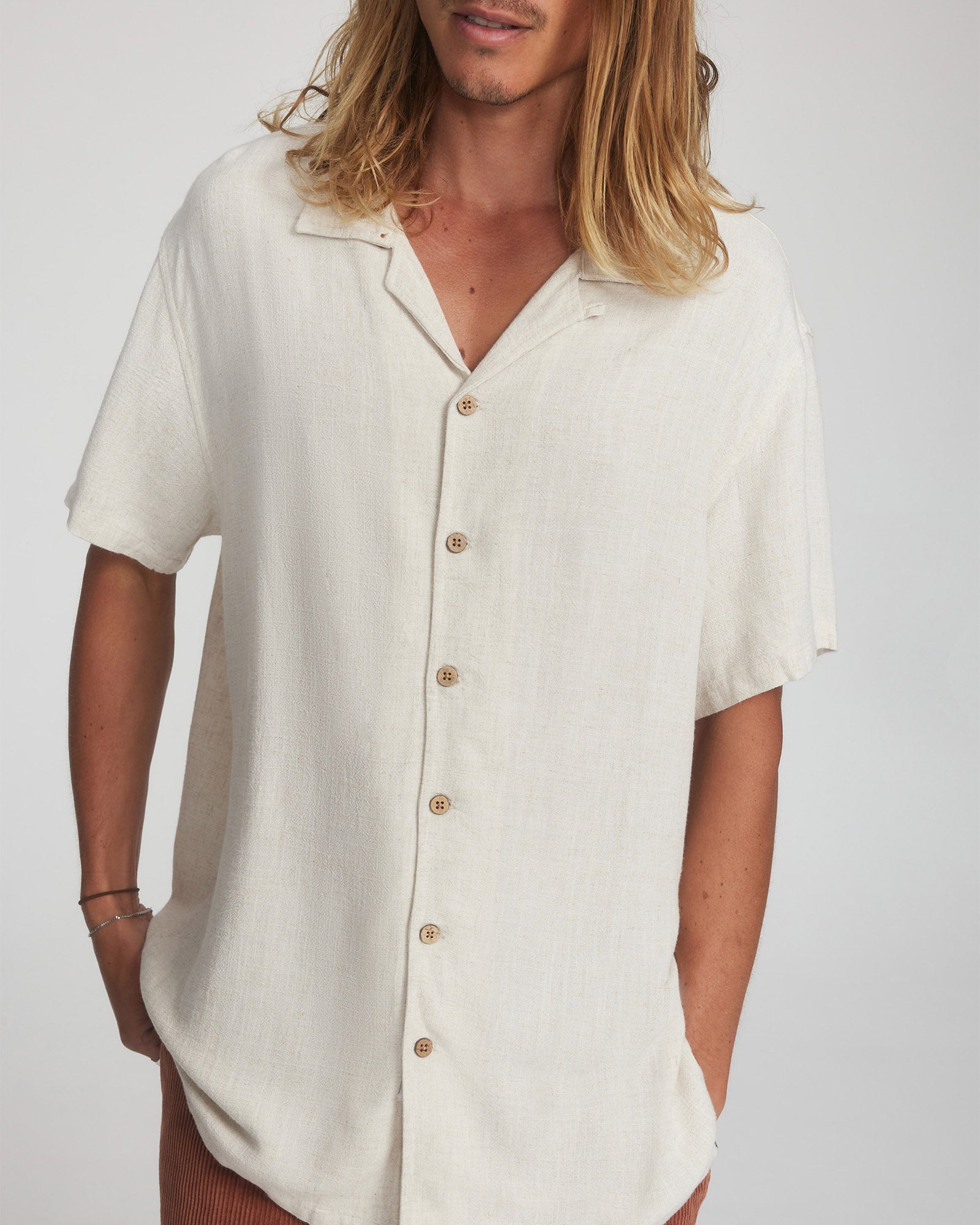 Ernie Short Sleeve Resort Shirt Oatmeal