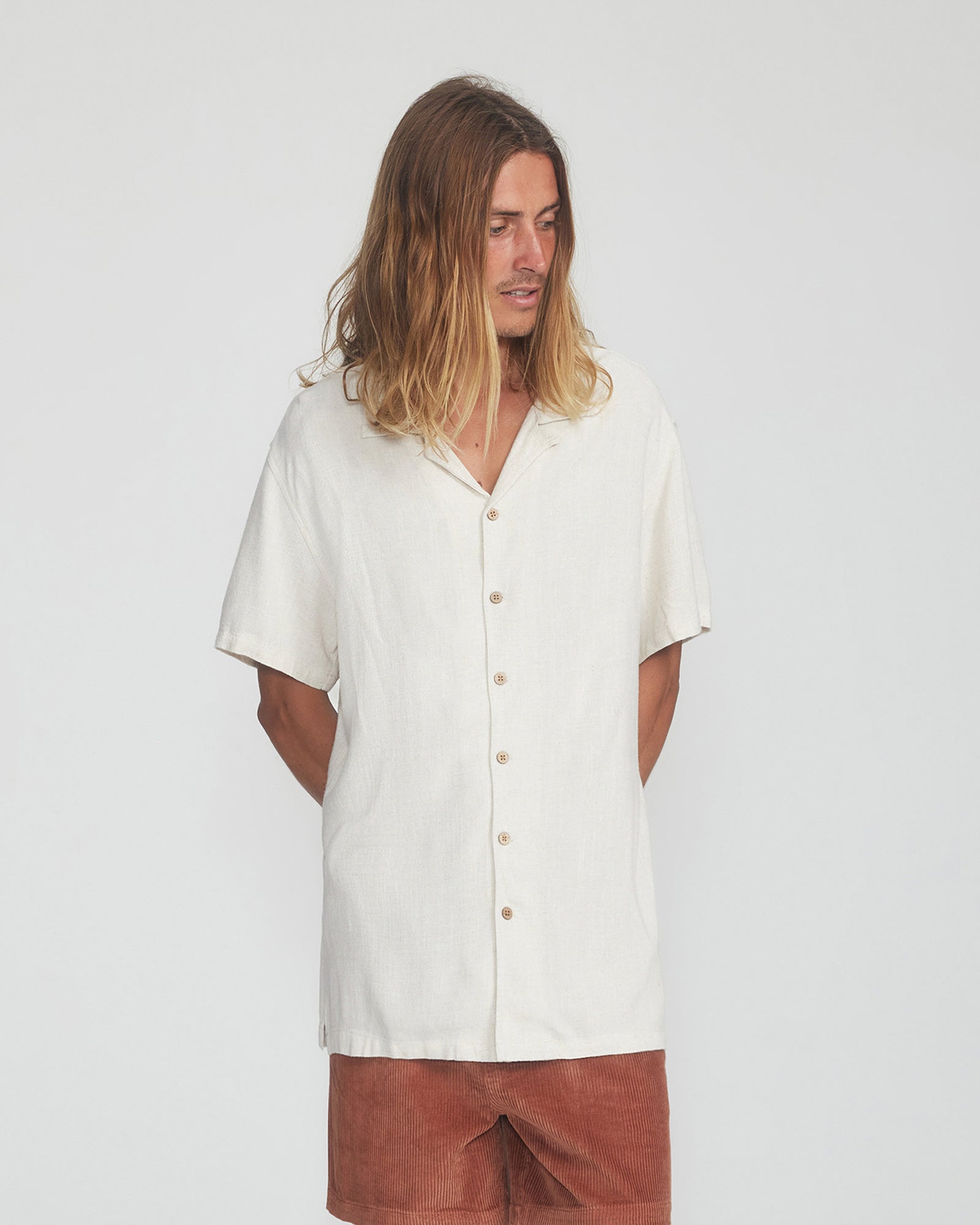 Ernie Short Sleeve Resort Shirt Oatmeal