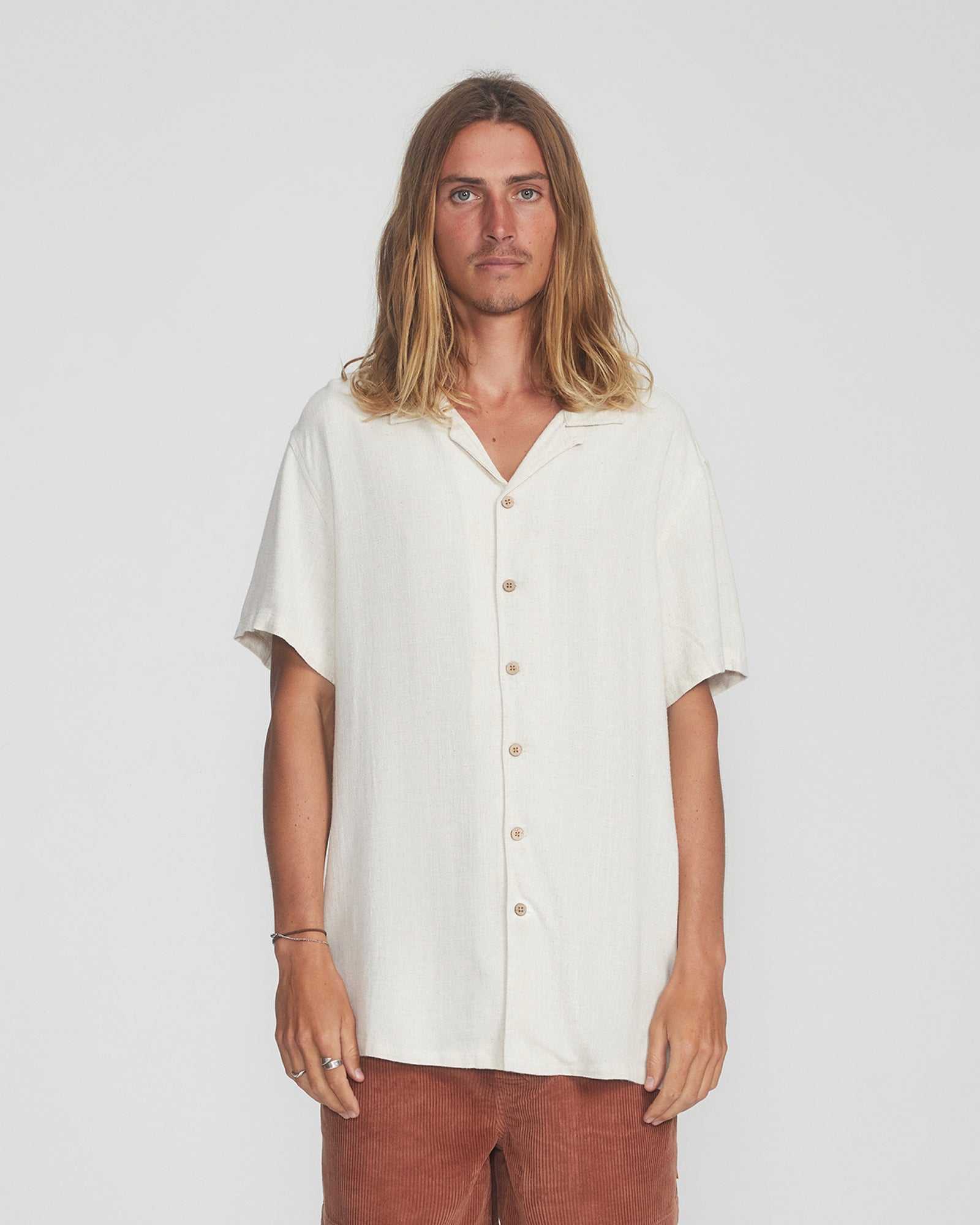Ernie Short Sleeve Resort Shirt Oatmeal