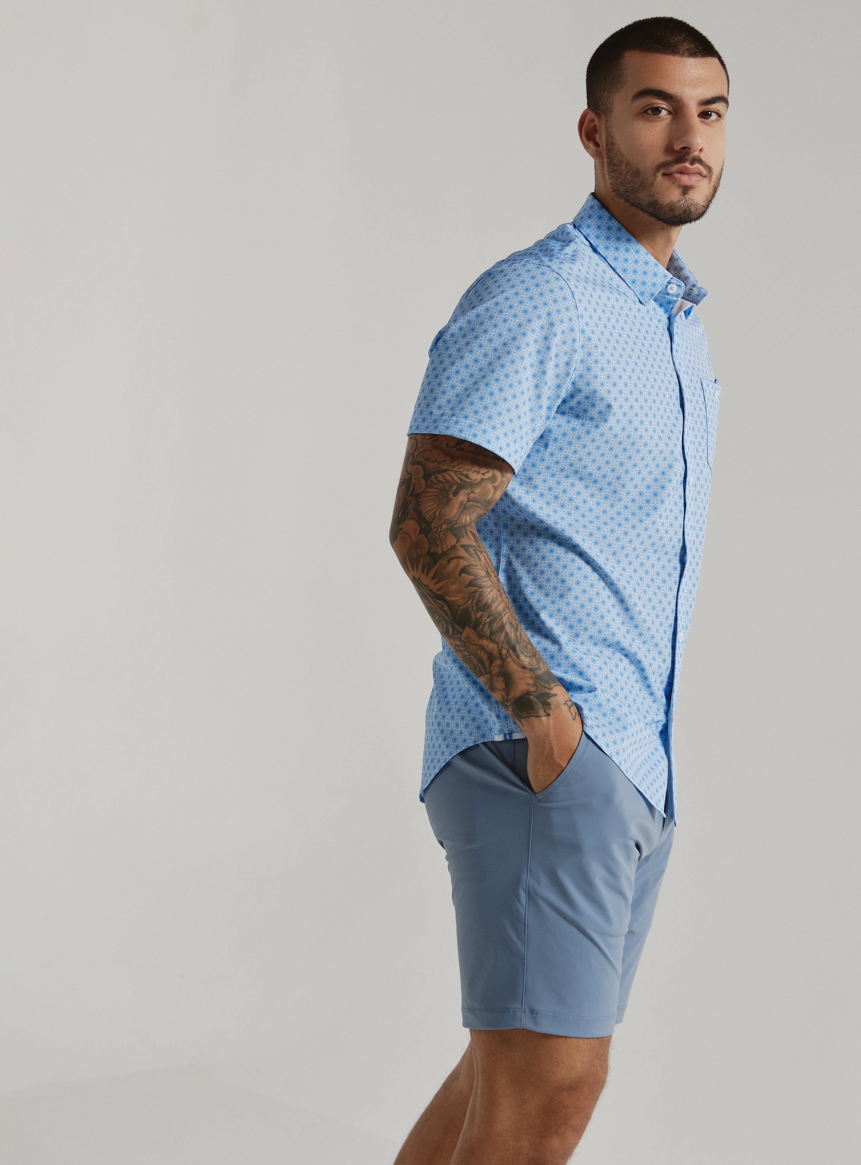 Zuma Short - 8" Stone Blue