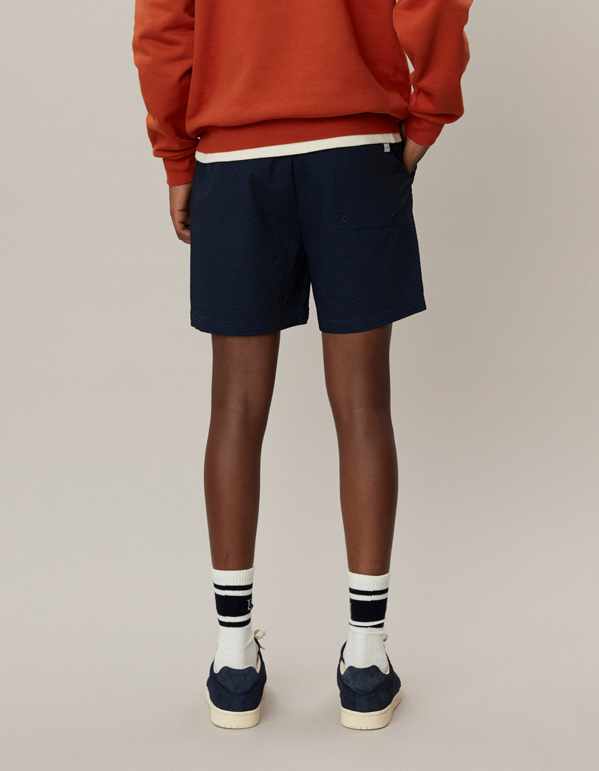 Stan Seersucker Swim Shorts 2.0 Dark Navy