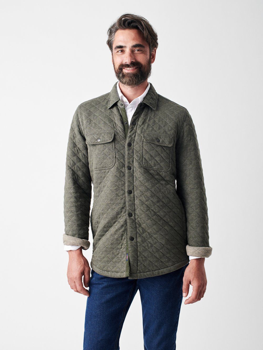 Epic Quilted Fleece CPO Olive Melange