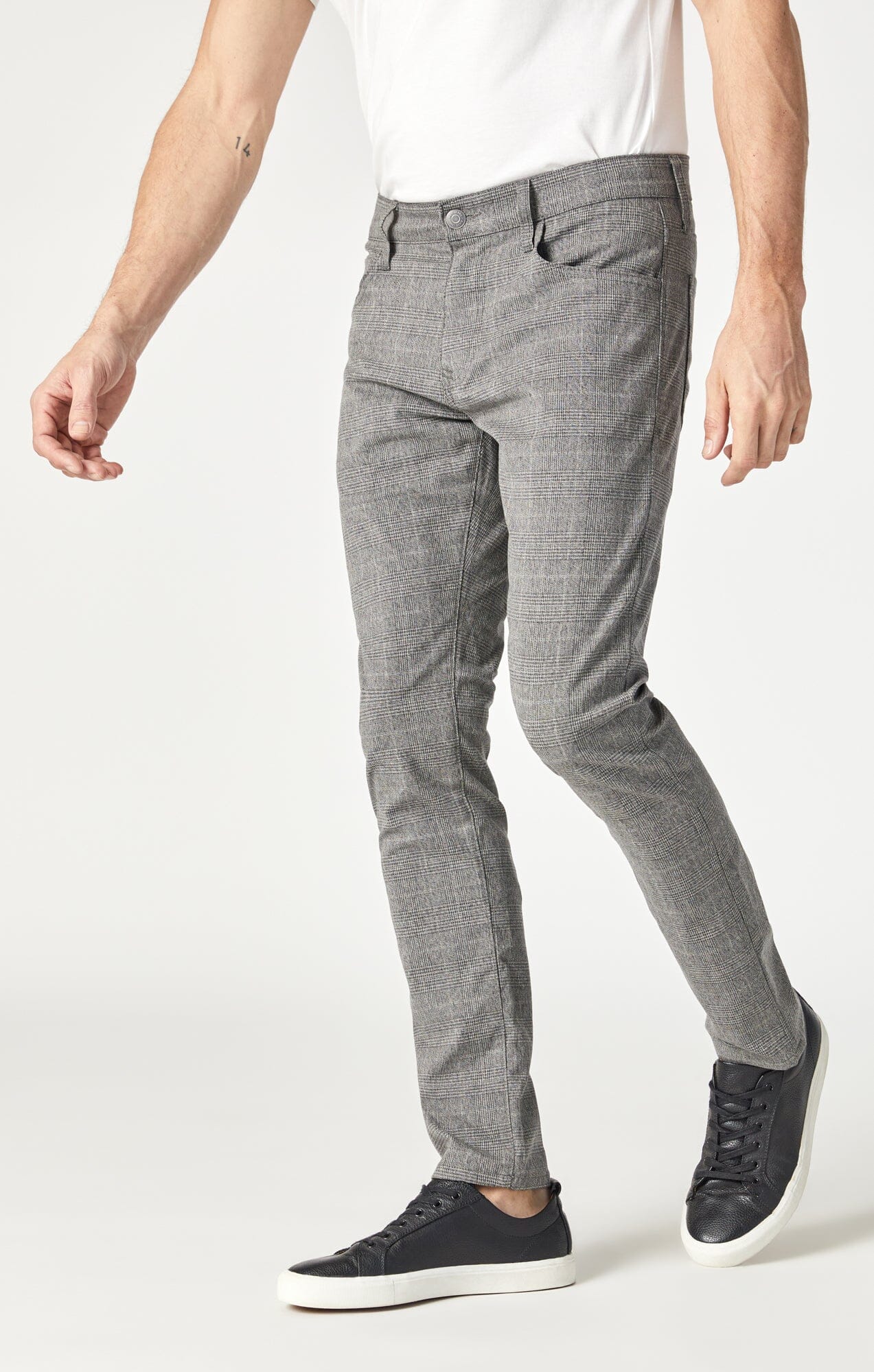 Jake Plaid Chino Light Grey