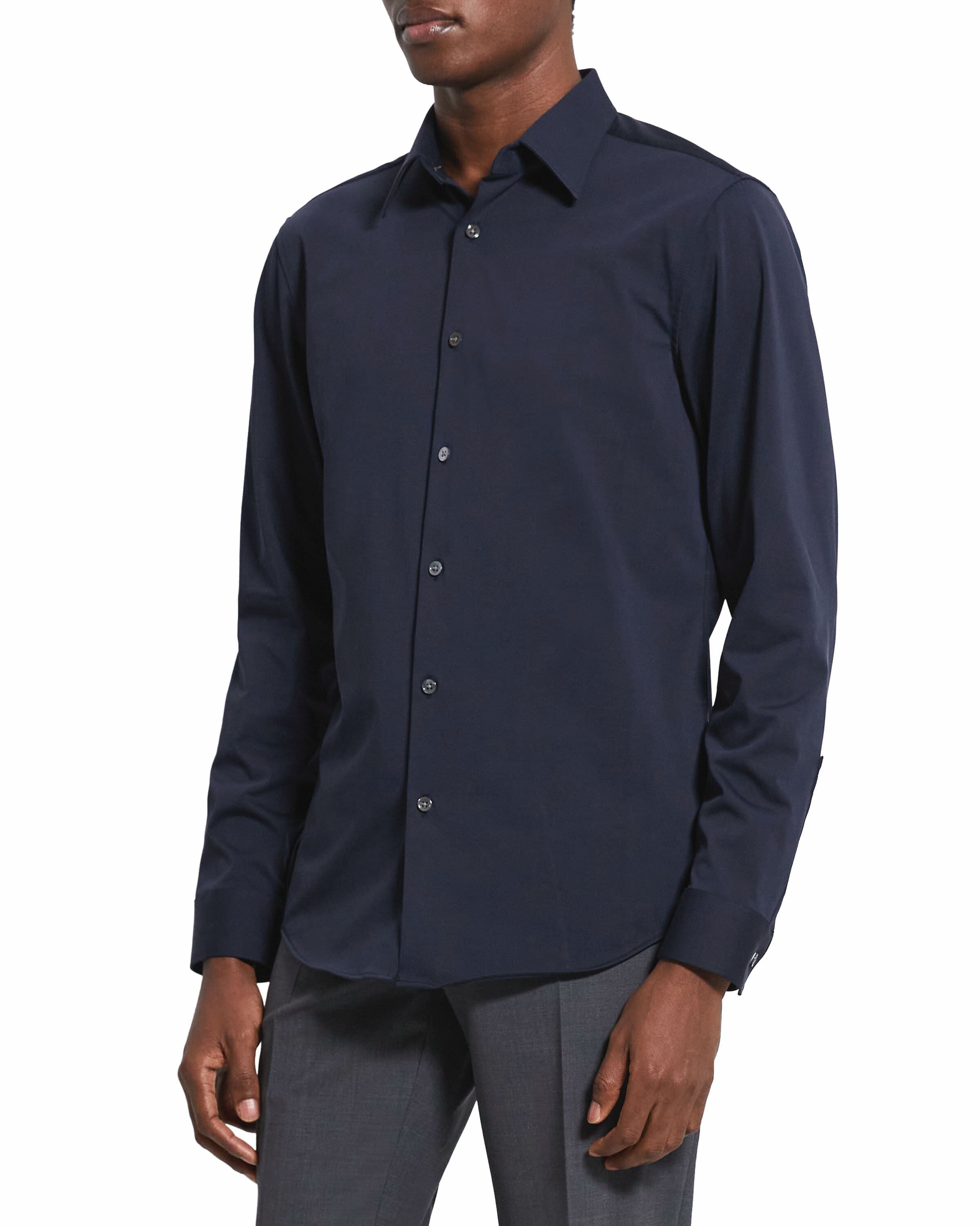 Sylvain Shirt in Structure Knit Eclipse