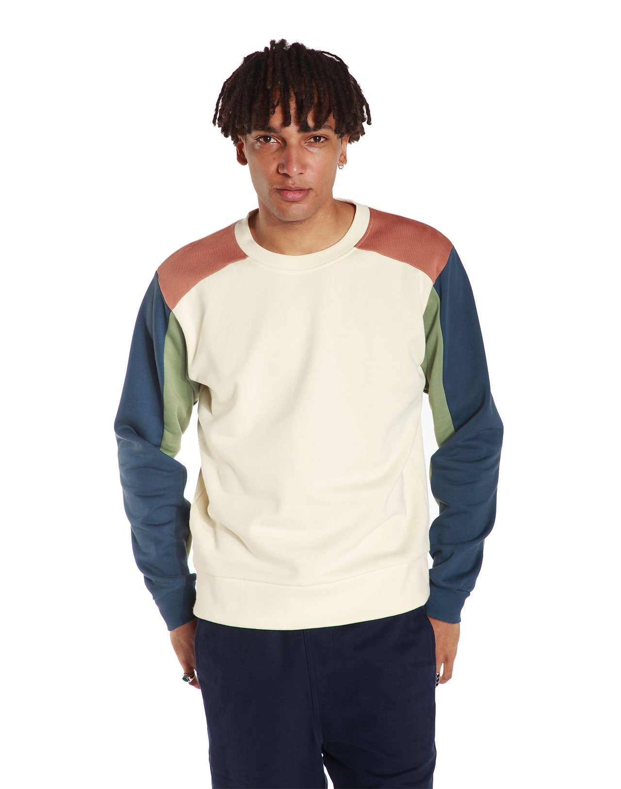 Multicolor crew neck discount sweater